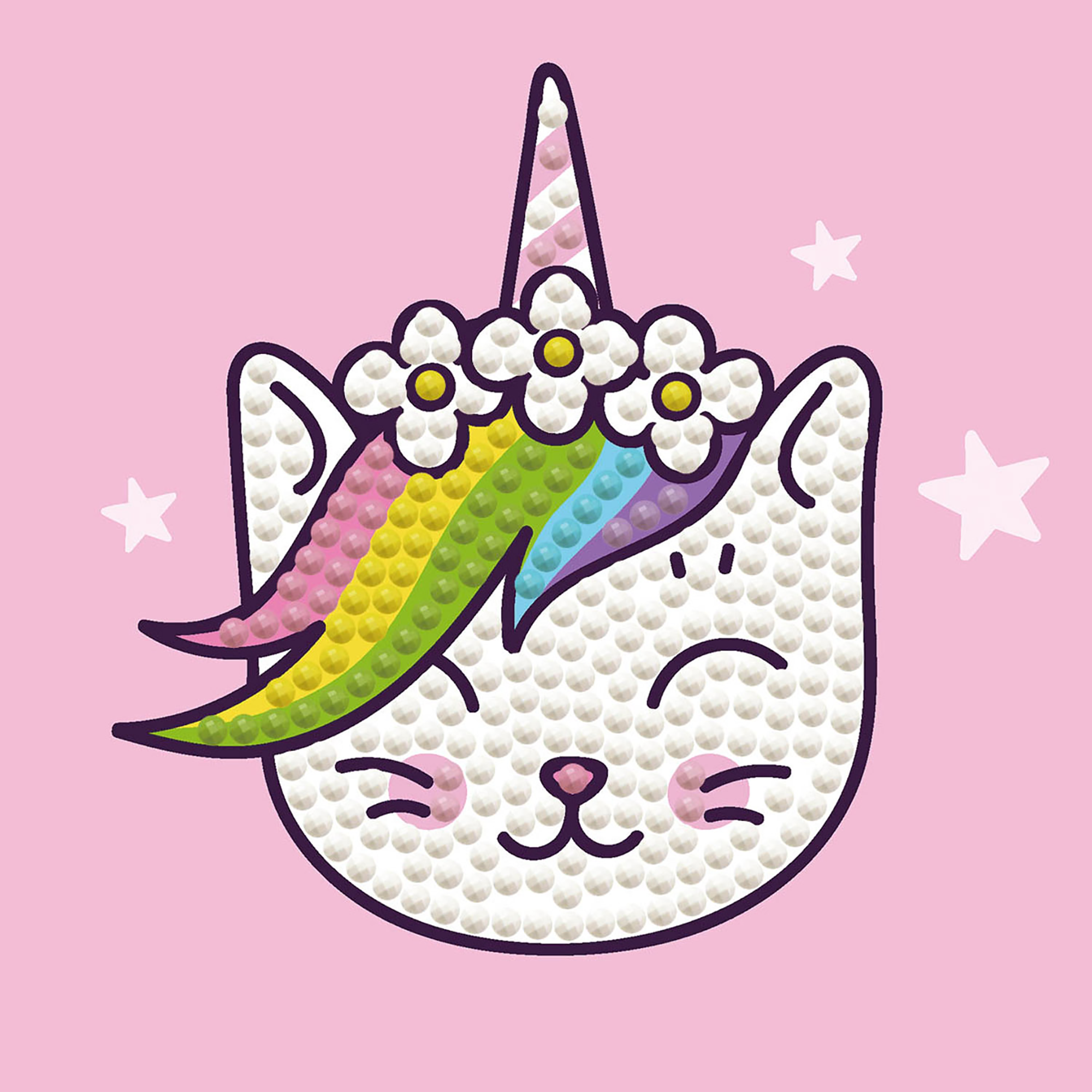 Uni Puss with frame 10,2x10,2 DIAMOND DOTZ