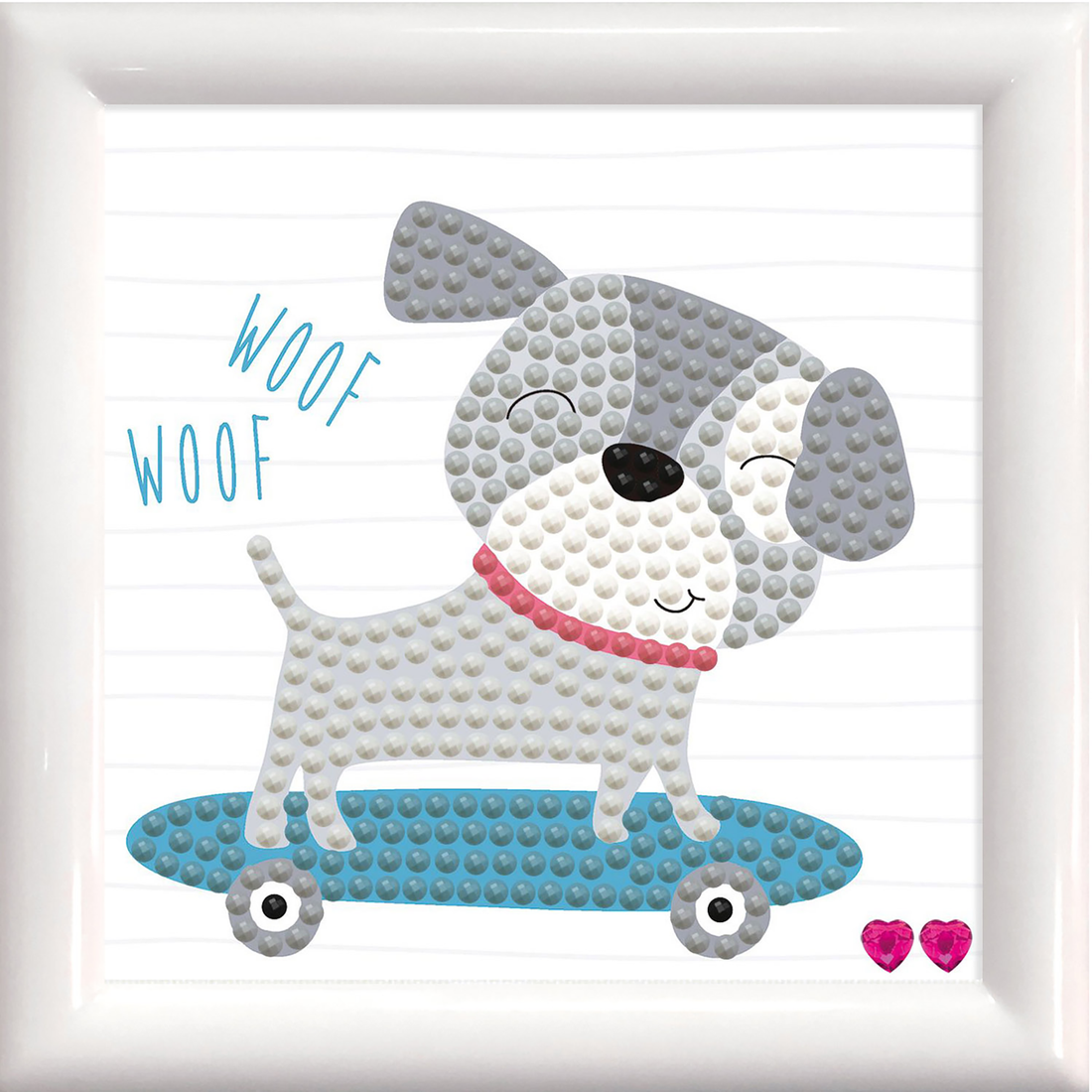 Skate & Woof  with frame 10,2x10,2 DIAMOND DOTZ