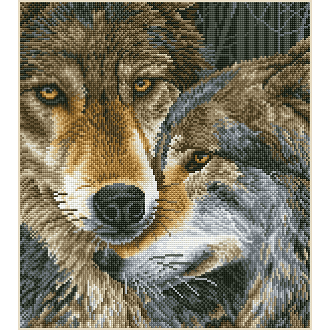 Loups 50x55 DIAMOND DOTZ