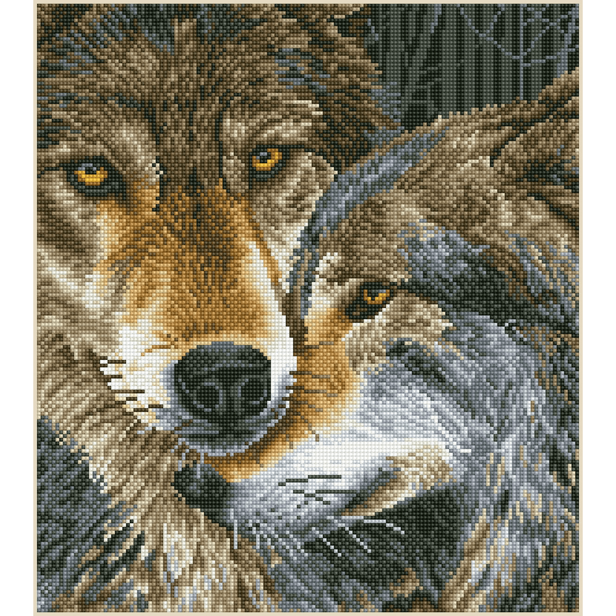 Loups 50x55 DIAMOND DOTZ