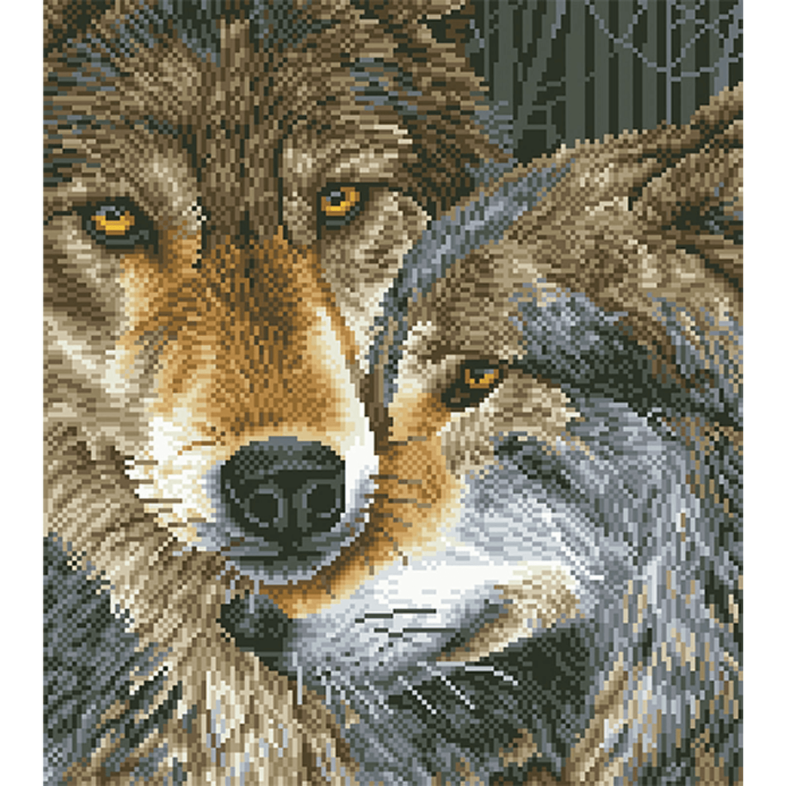 Loups 50x55 DIAMOND DOTZ