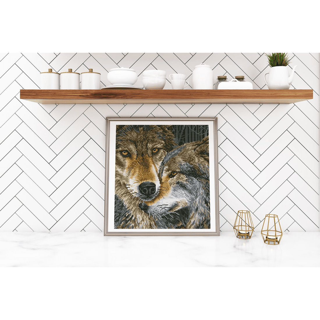 Loups 50x55 DIAMOND DOTZ