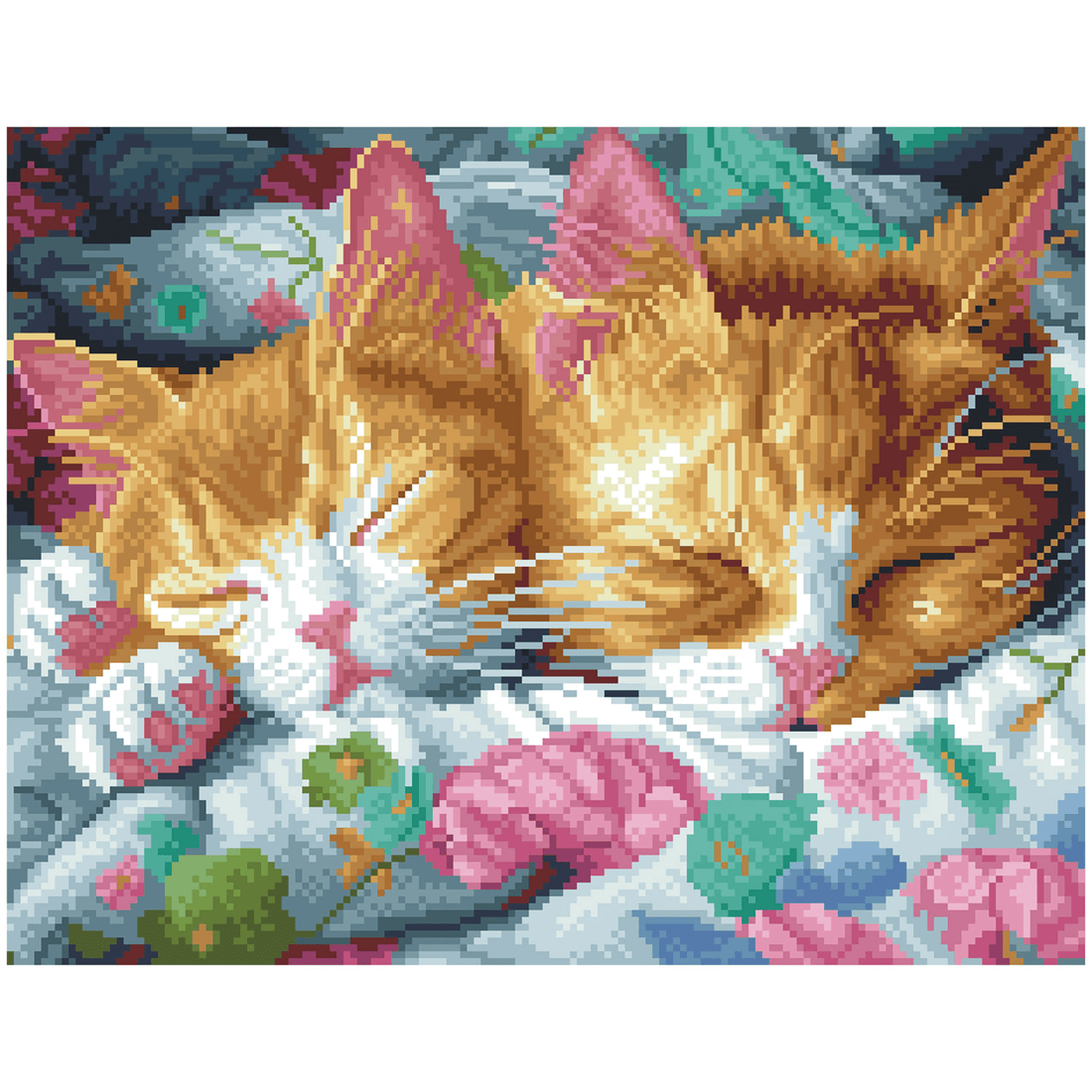 SIESTE DE CHATONS (13.6" x 17.5" - 35cm x 45cm) DIAMOND DOTZ