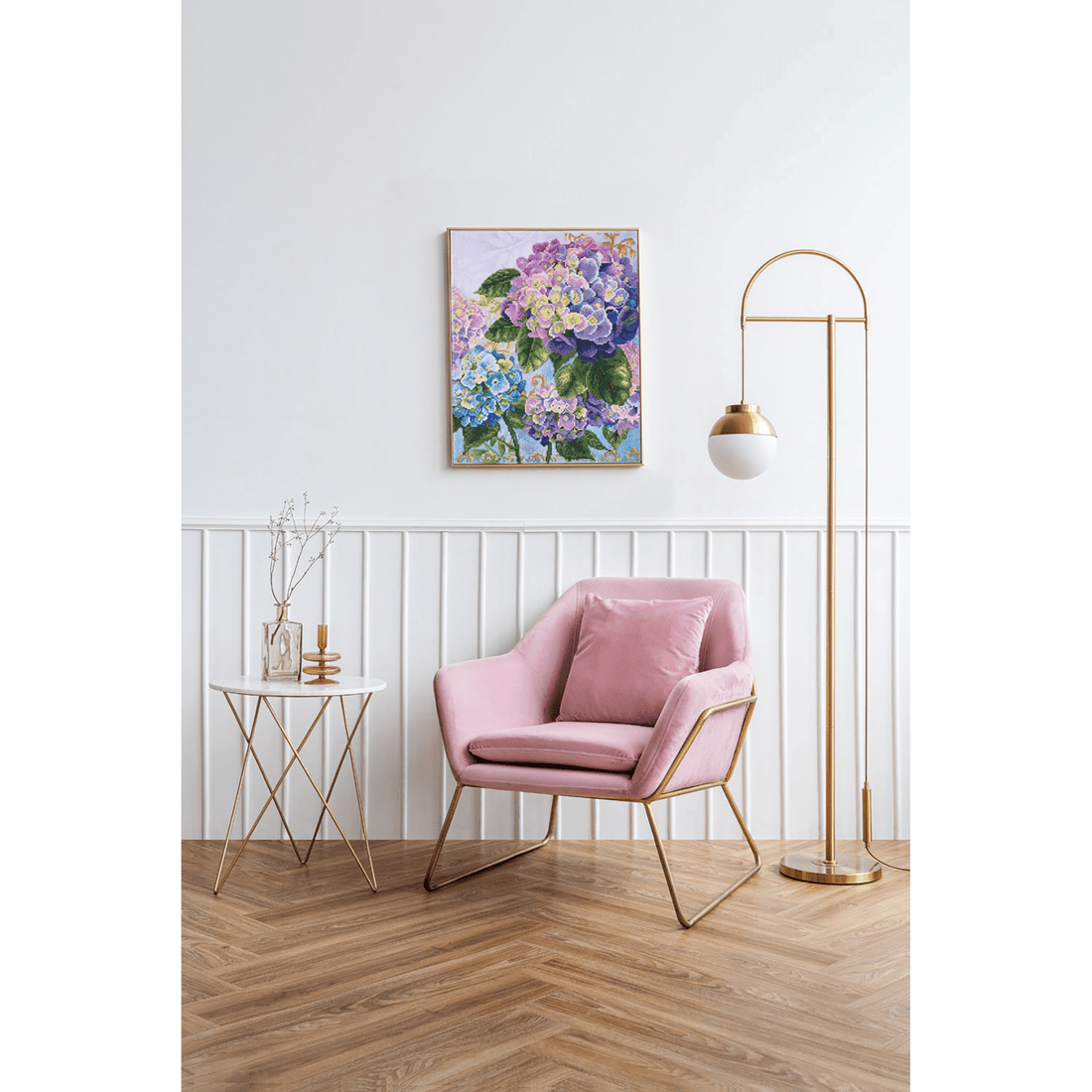 JARDIN D'HYDRANGÉES (20.3" x 16.4" - 52cm x 42cm) DIAMOND DOTZ