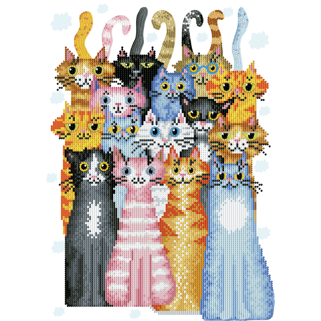 CHATS MIAOU (17.5" x 12.5" - 45cm x 32cm) DIAMOND DOTZ