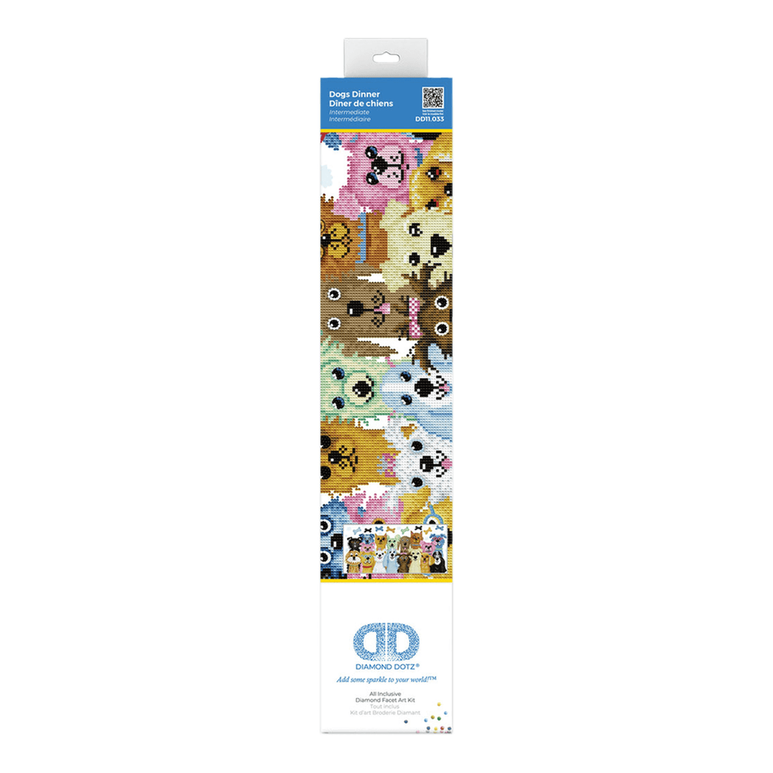 DÎNER DE CHIENS (12.5" x 26.1" - 32cm x 67cm) DIAMOND DOTZ