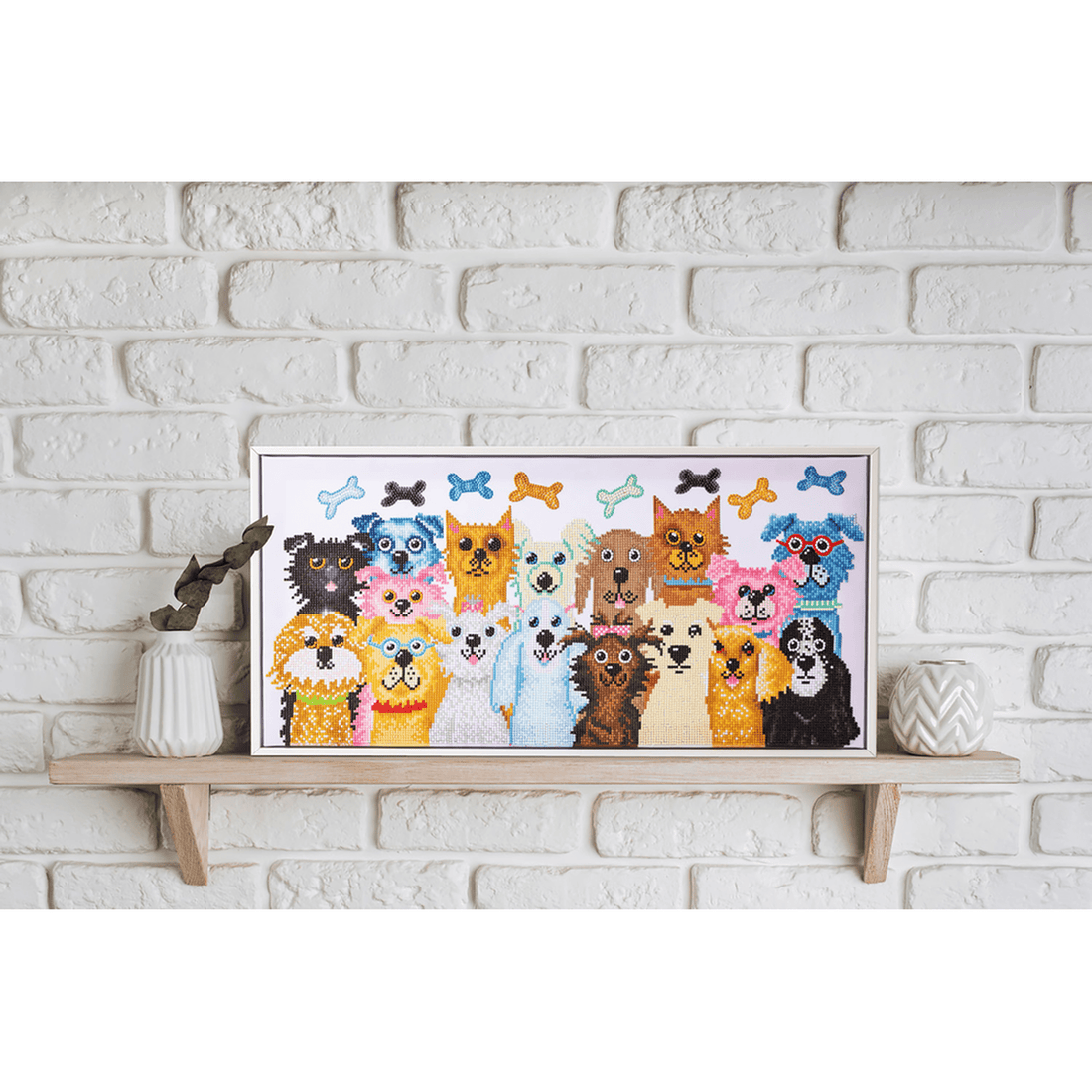 DÎNER DE CHIENS (12.5" x 26.1" - 32cm x 67cm) DIAMOND DOTZ