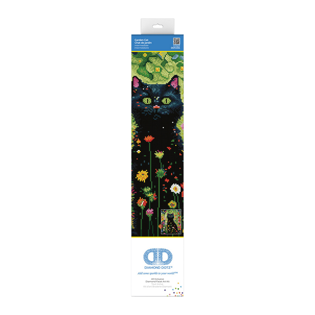 CHAT DE JARDIN (19.9" x 15.9" x 50,5cm x 40,5cm) DIAMOND DOTZ