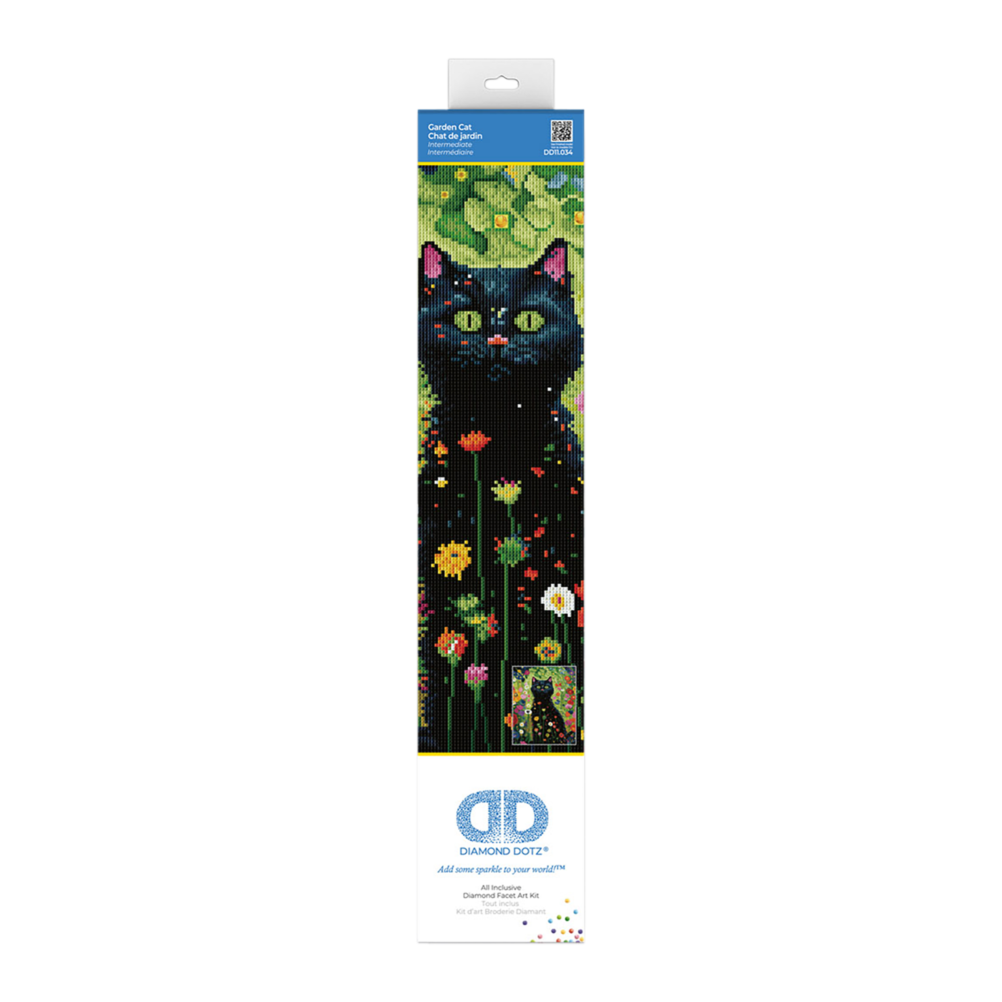 CHAT DE JARDIN (19.9" x 15.9" x 50,5cm x 40,5cm) DIAMOND DOTZ