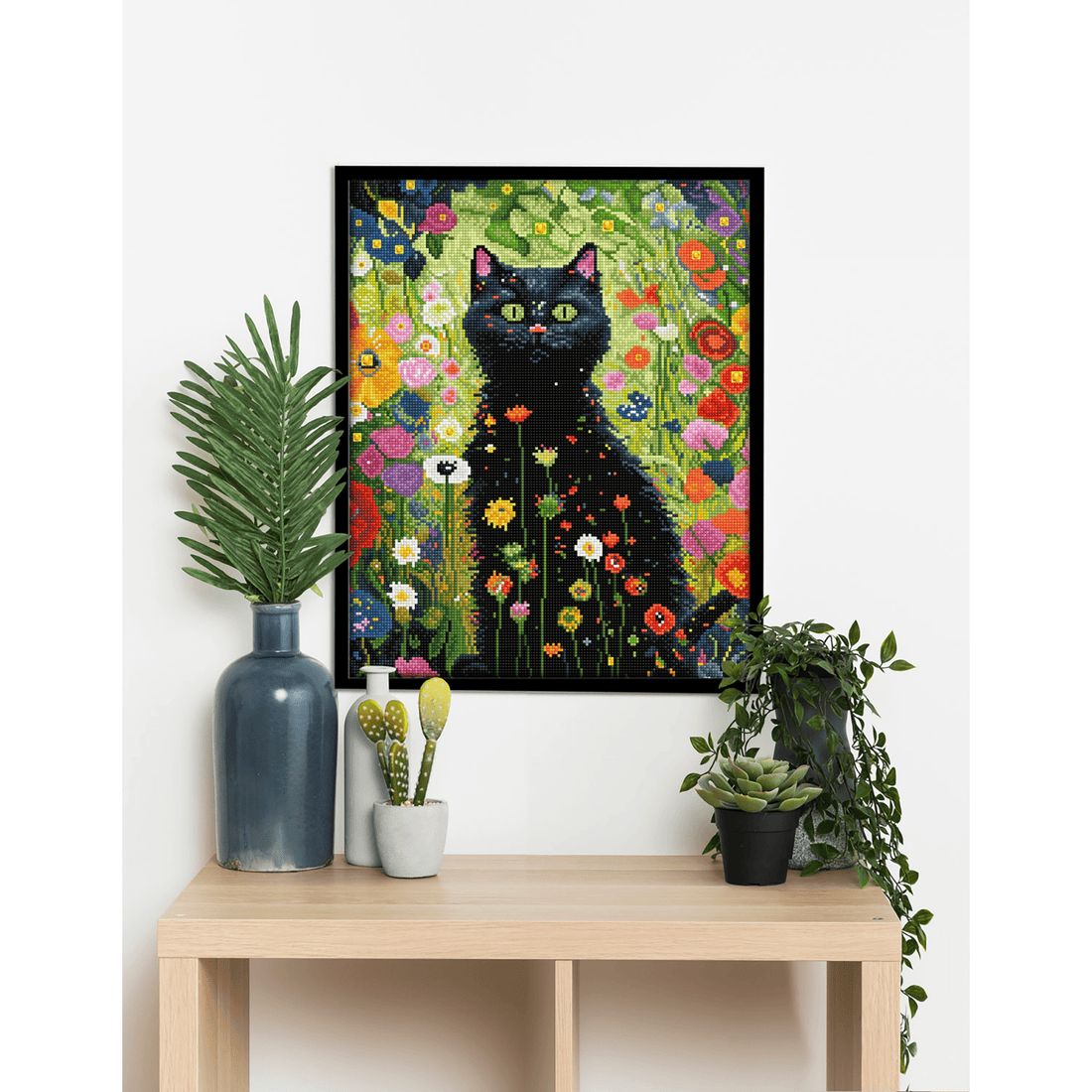 CHAT DE JARDIN (19.9" x 15.9" x 50,5cm x 40,5cm) DIAMOND DOTZ