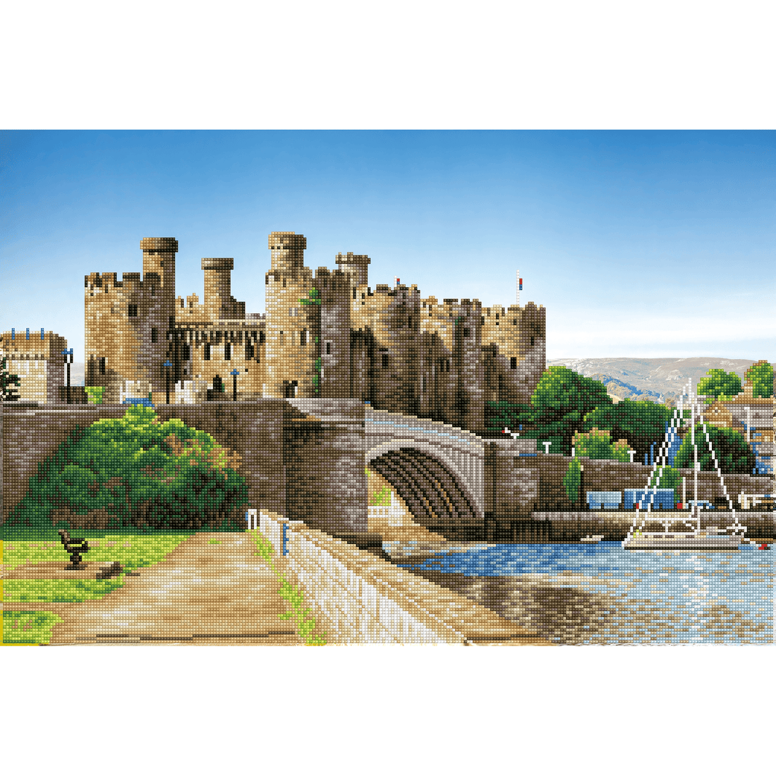 Château de Conwy Pays de Galles 83X58 DIAMOND DOTZ