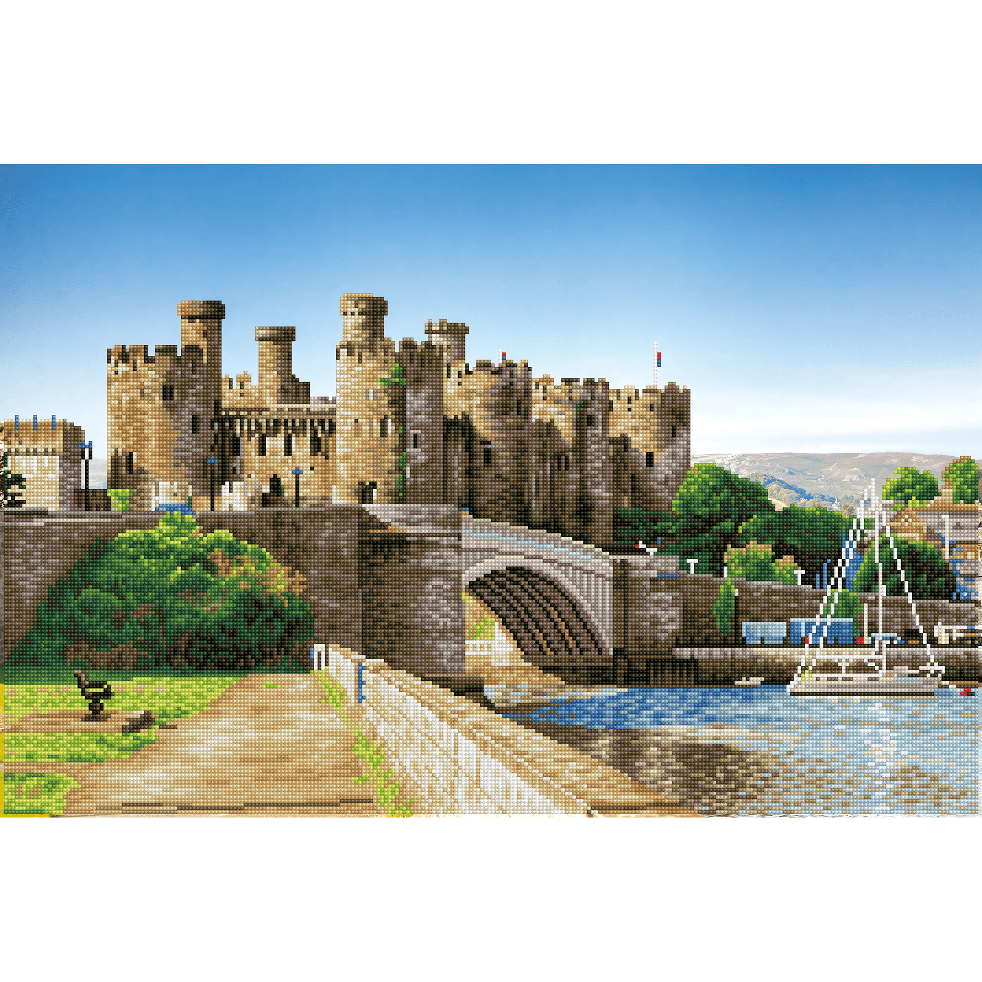 Château de Conwy Pays de Galles 83X58 DIAMOND DOTZ