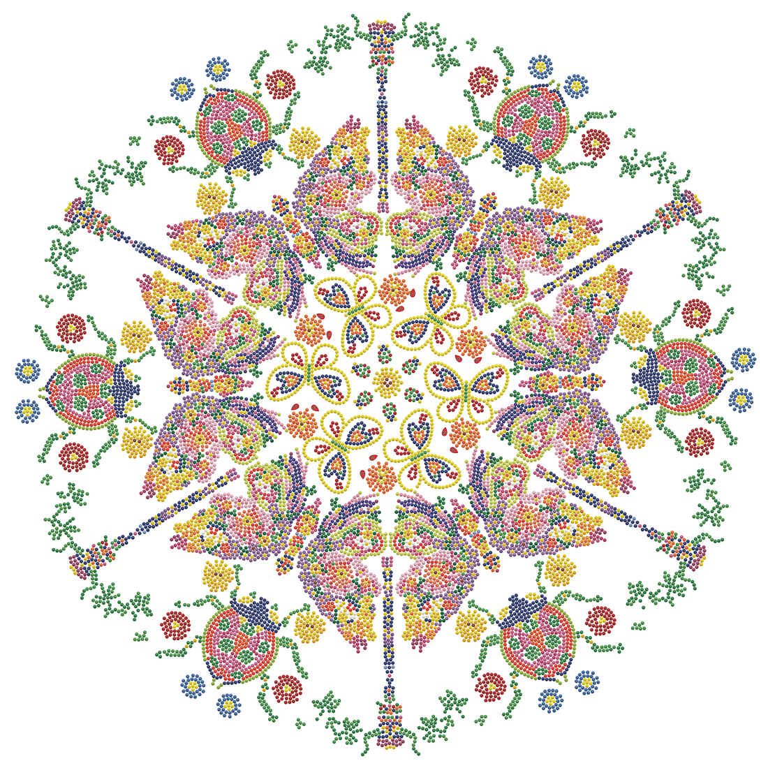 Jardin Kaléidoscope 70X70 DIAMOND DOTZ