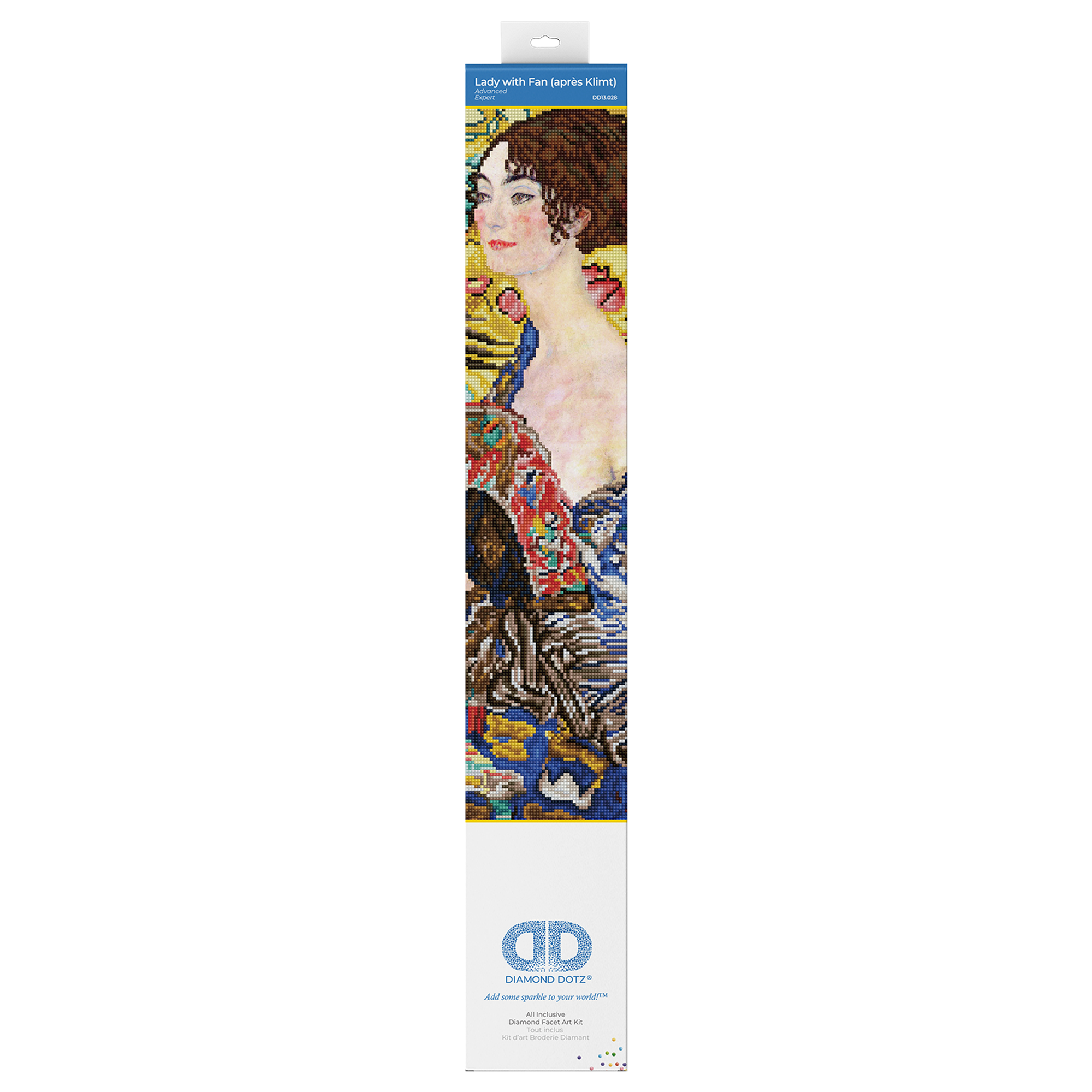 Dame à léventail (Klimt) 75X75 DIAMOND DOTZ