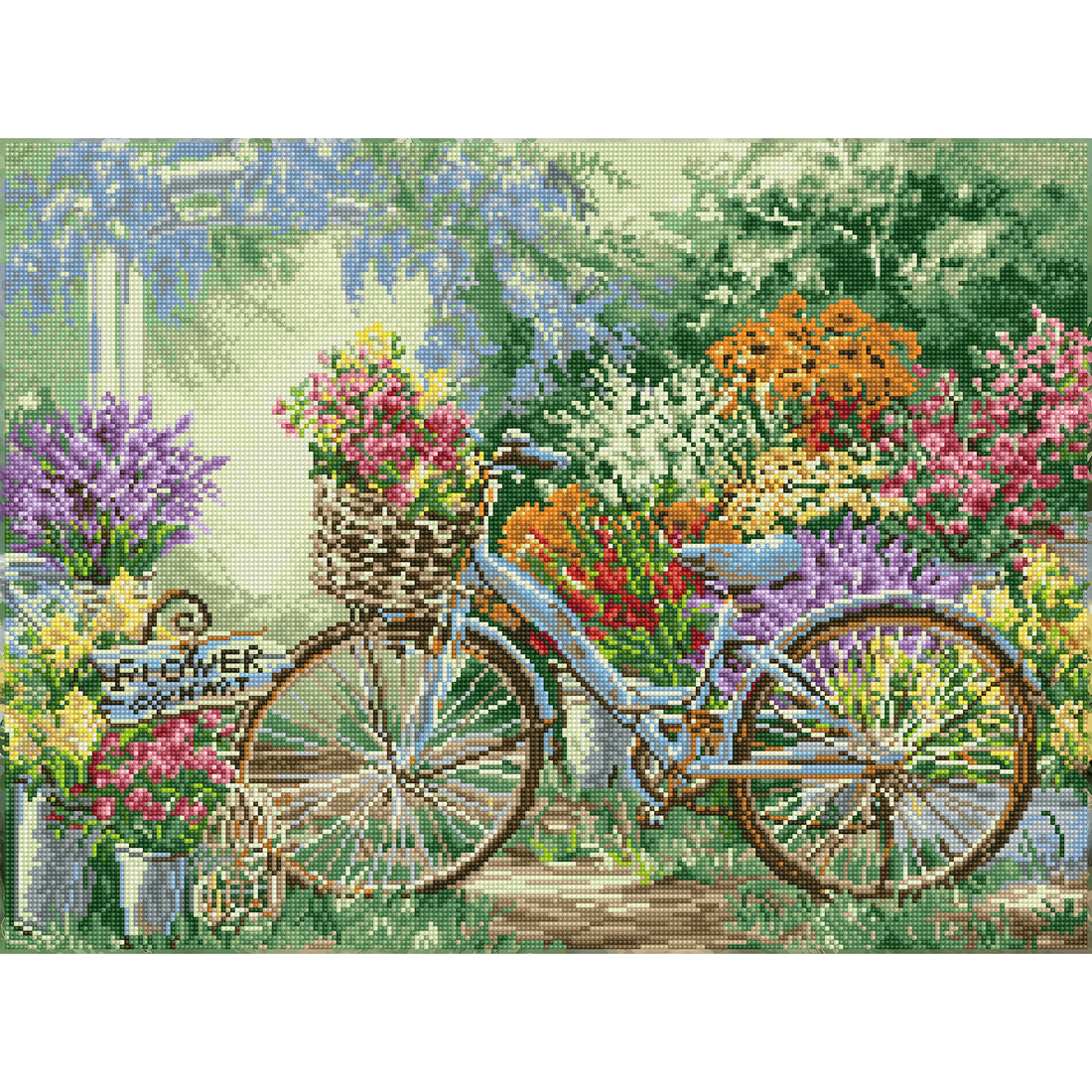 Le marché aux fleurs 75X58 DIAMOND DOTZ