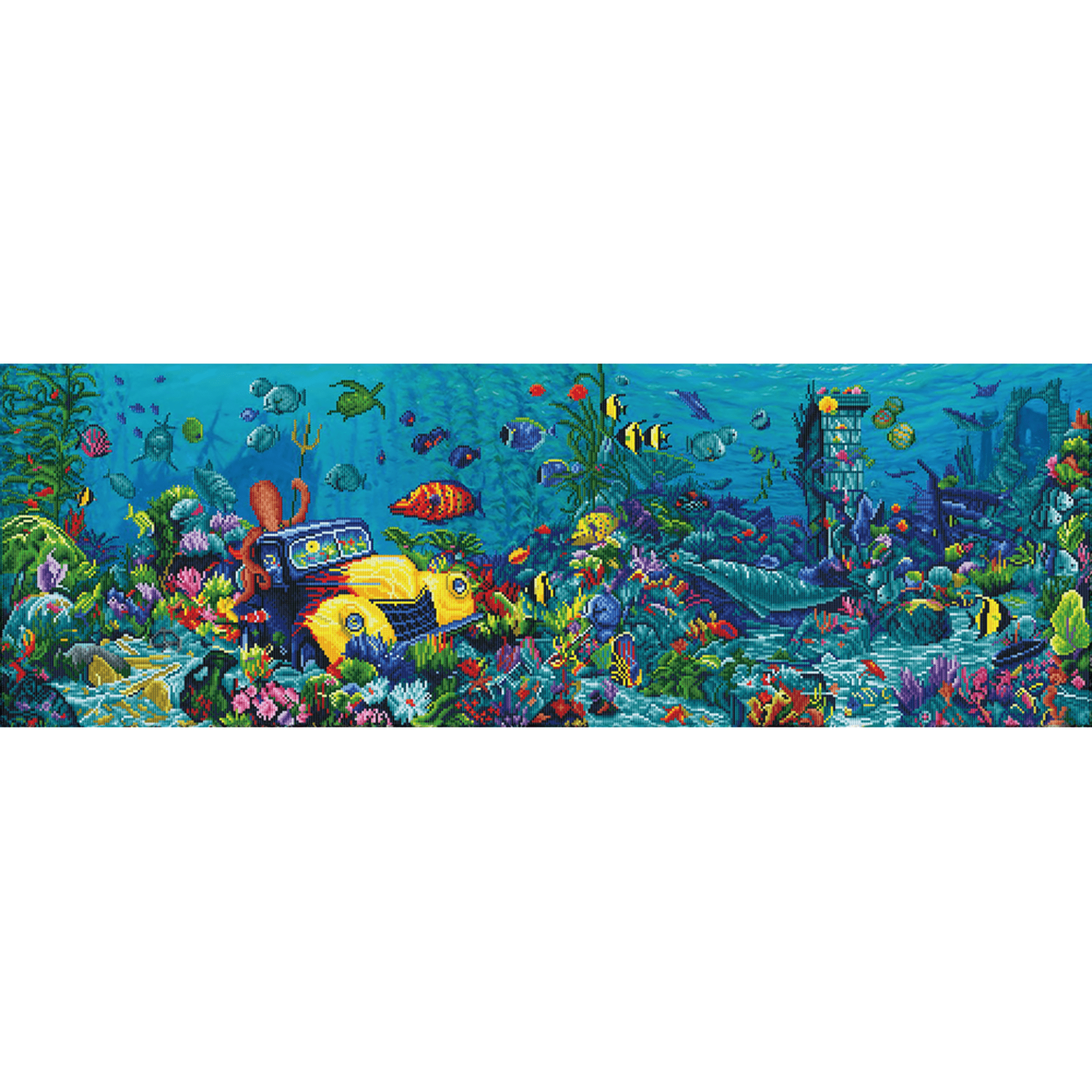 LES DÉCHETS DE NEPTUNE (17.2" x 51.5" x 44cm x 132cm) DIAMOND DOTZ