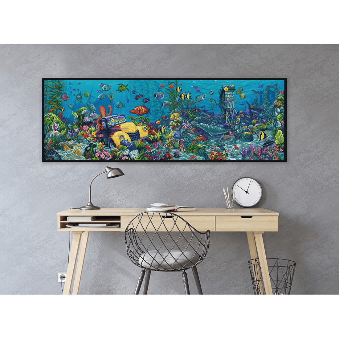 LES DÉCHETS DE NEPTUNE (17.2" x 51.5" x 44cm x 132cm) DIAMOND DOTZ