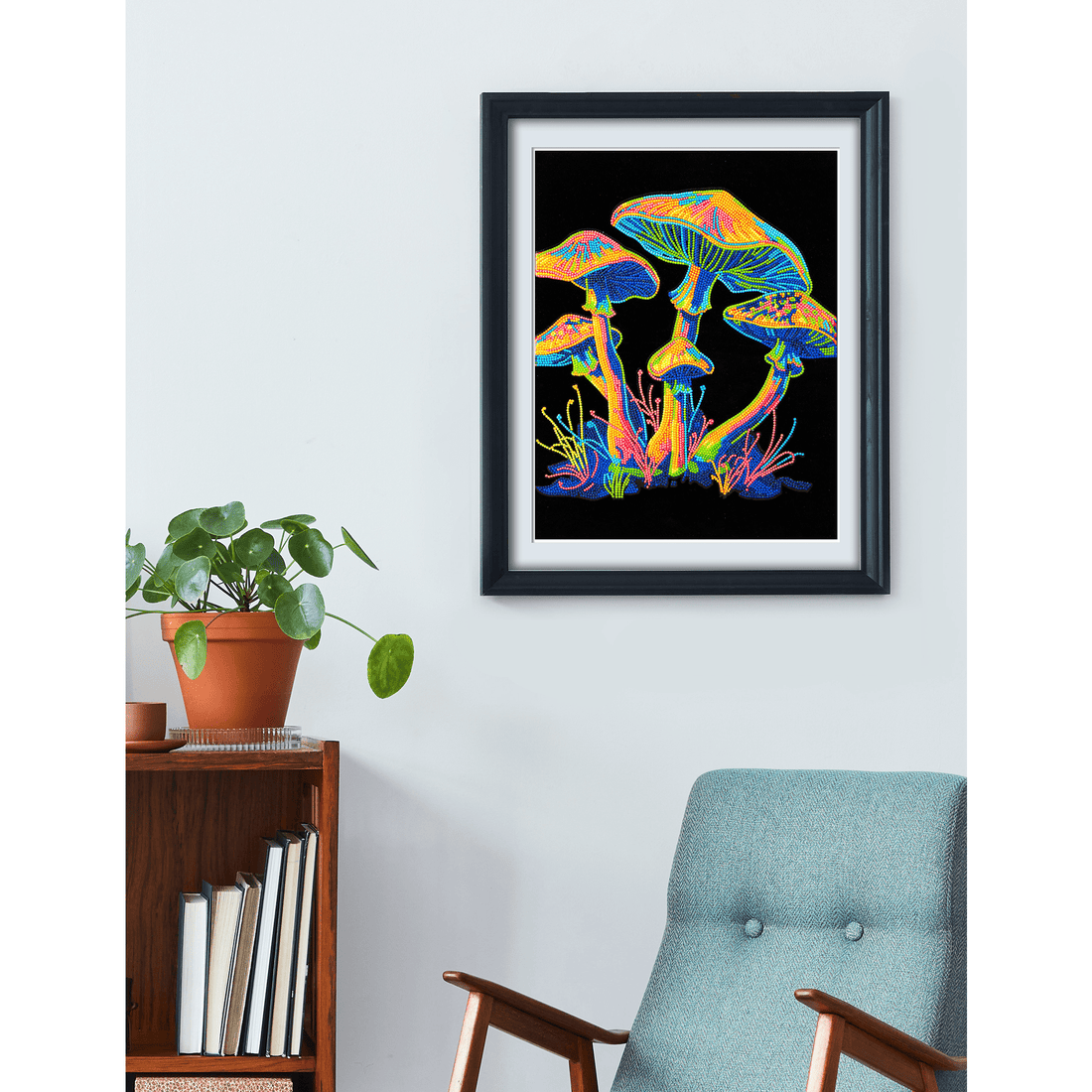 CHAMPIGNONS NÉON (17.1" x 21.1" - 43,5cm x 53,7cm) DIAMOND DOTZ