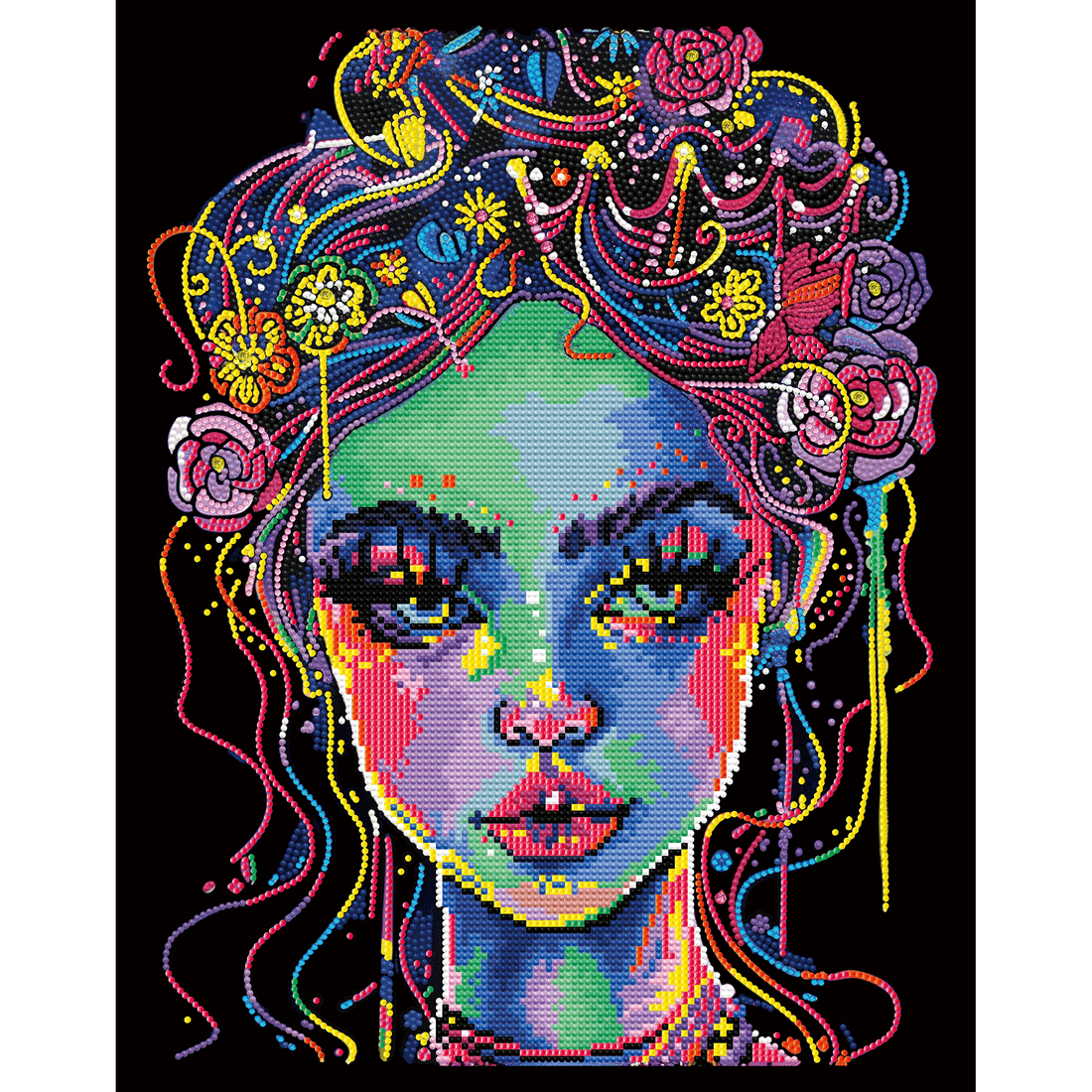 BEAUTÉ ÉLECTRIQUE NÉON (17.1" x 21.1" - 43,5cm x 53,7cm) DIAMOND DOTZ