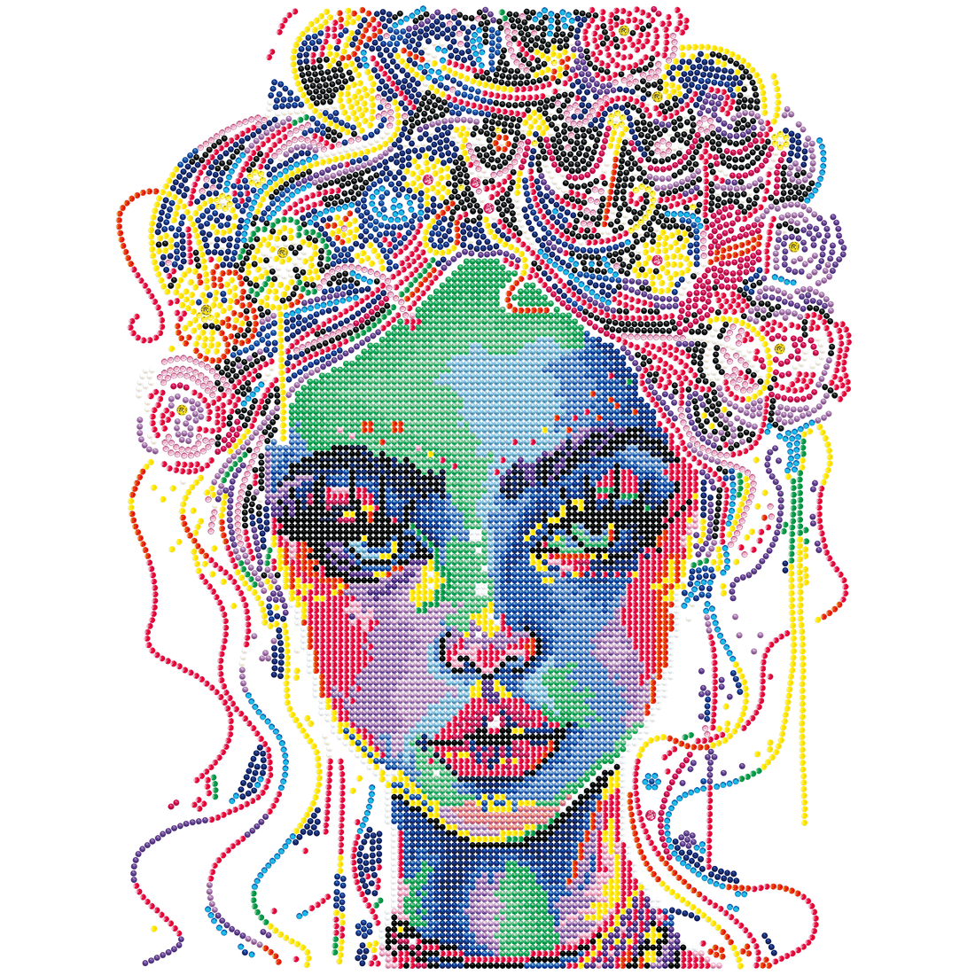 BEAUTÉ ÉLECTRIQUE NÉON (17.1" x 21.1" - 43,5cm x 53,7cm) DIAMOND DOTZ