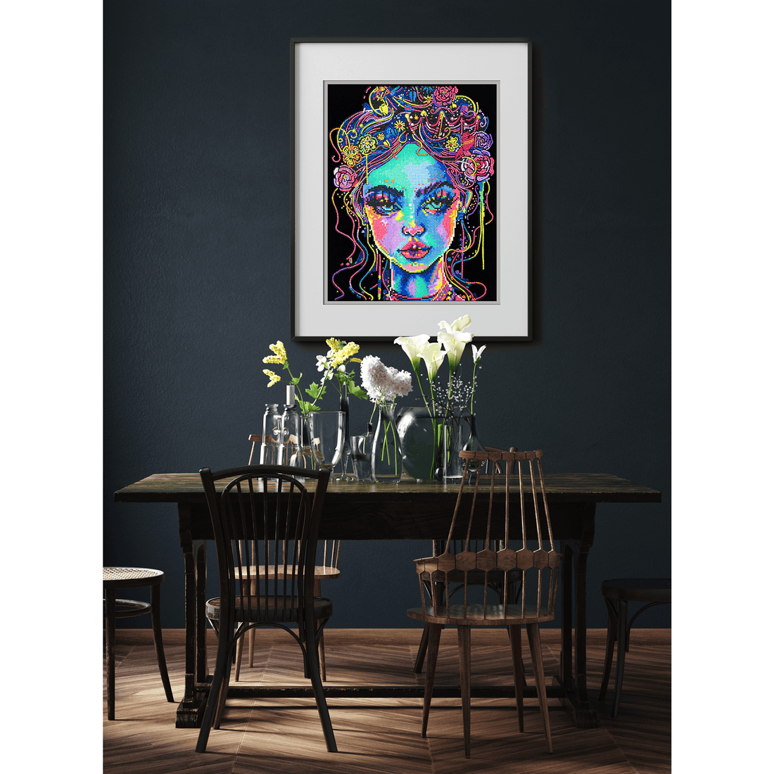 BEAUTÉ ÉLECTRIQUE NÉON (17.1" x 21.1" - 43,5cm x 53,7cm) DIAMOND DOTZ