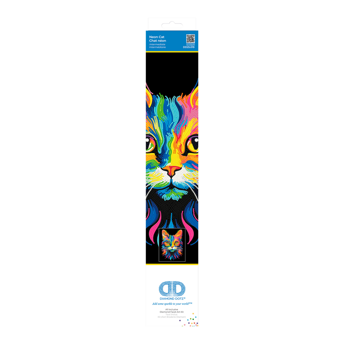 CHAT NÉON (17.1" x 21.1" - 43,5cm x 53,7cm) DIAMOND DOTZ