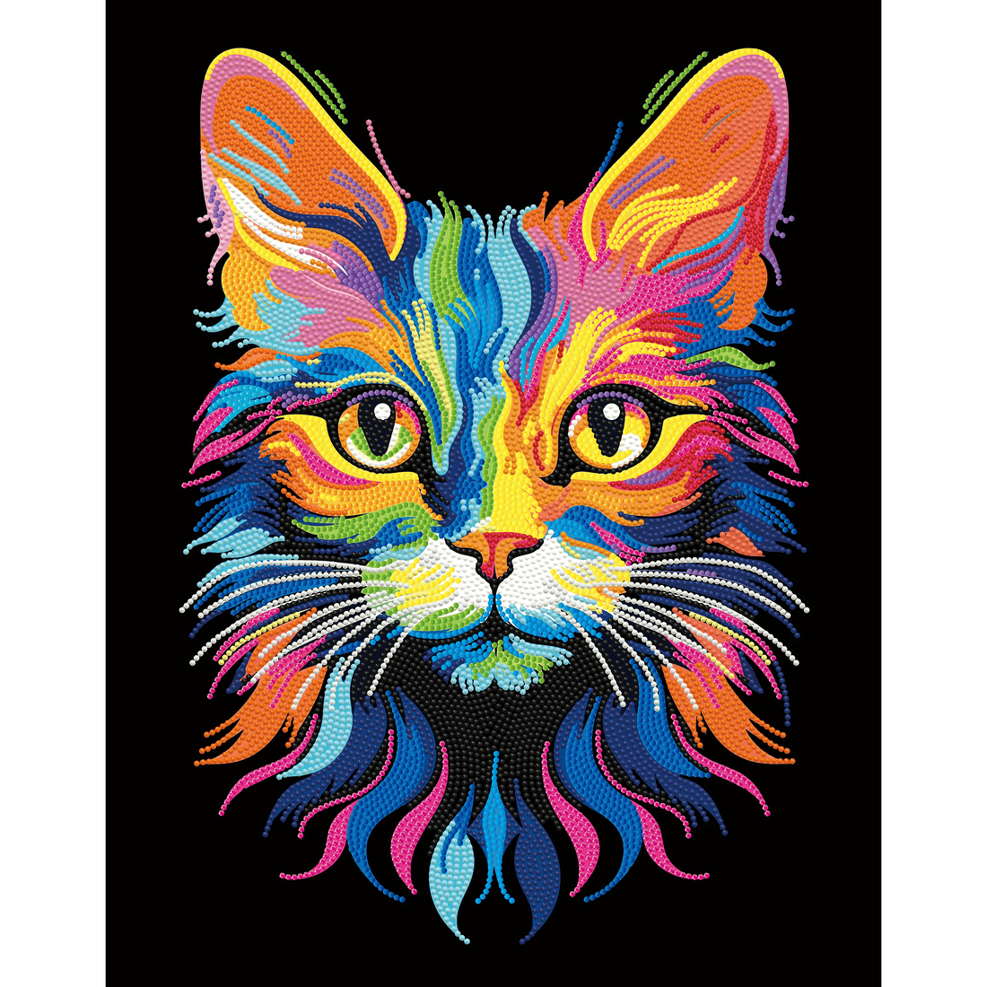 CHAT NÉON (17.1" x 21.1" - 43,5cm x 53,7cm) DIAMOND DOTZ