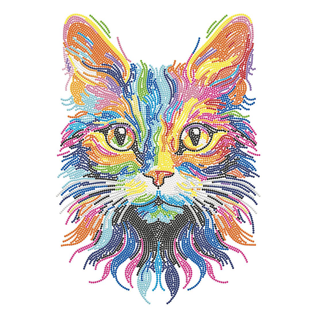 CHAT NÉON (17.1" x 21.1" - 43,5cm x 53,7cm) DIAMOND DOTZ