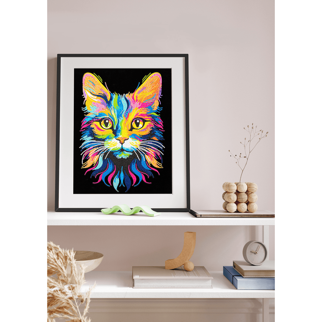 CHAT NÉON (17.1" x 21.1" - 43,5cm x 53,7cm) DIAMOND DOTZ