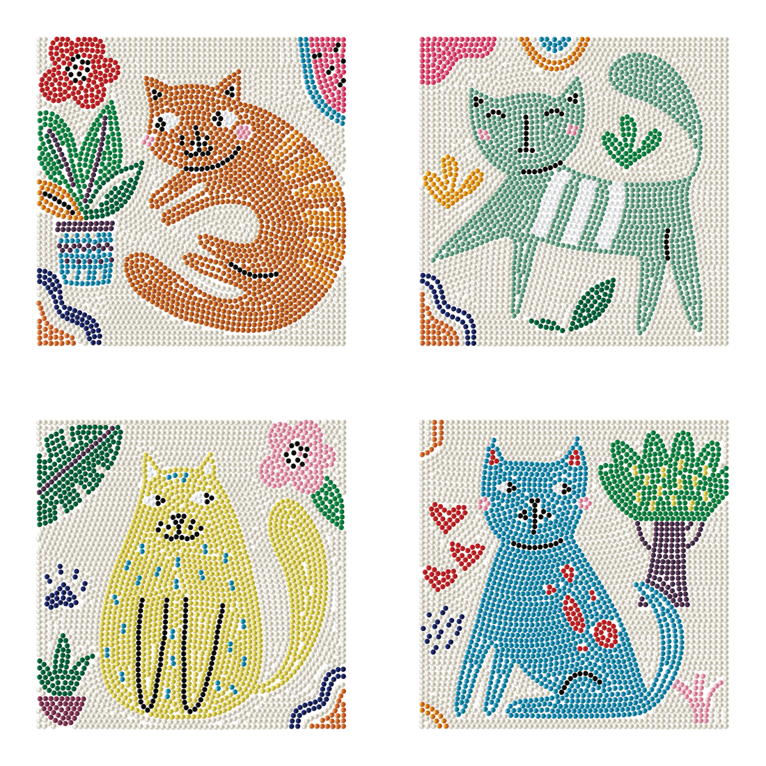 MINI DOTZ - J'ADORE LES CHATS DIAMOND DOTZ