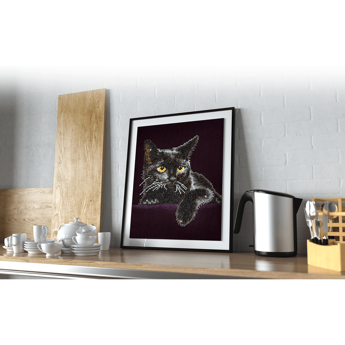 CHAT DE MINUIT (14" x 11" - 35,5cm x 27,9cm) DIAMOND DOTZ