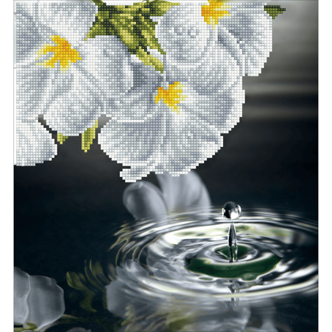 GOUTTE D'EAU (13.8" x 12.6" - 35cm x 32cm) DIAMOND DOTZ