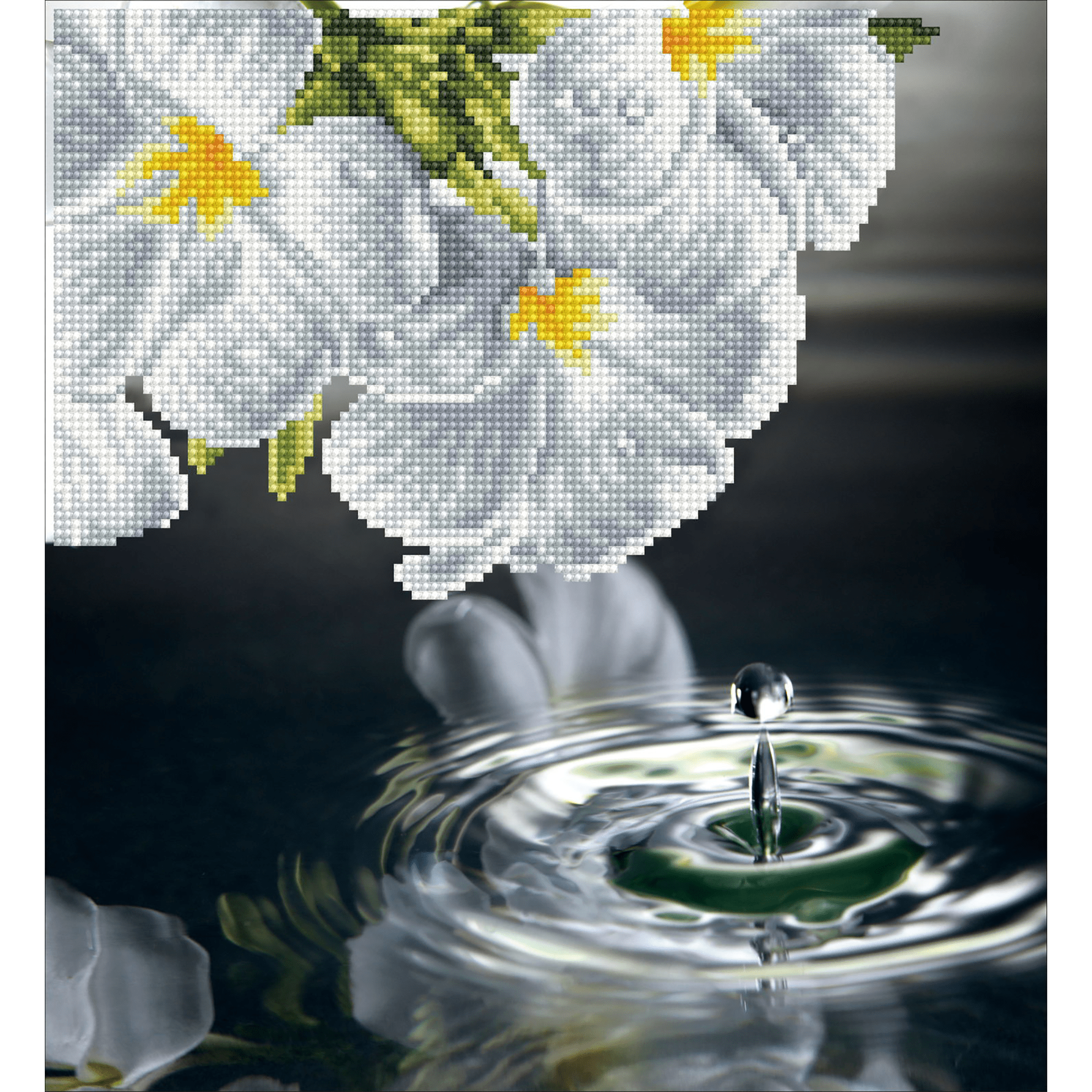 GOUTTE D'EAU (13.8" x 12.6" - 35cm x 32cm) DIAMOND DOTZ