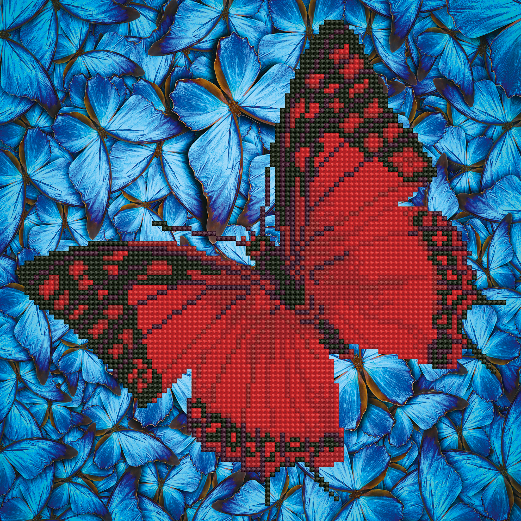 Flutterby Rouge 38X38 DIAMOND DOTZ