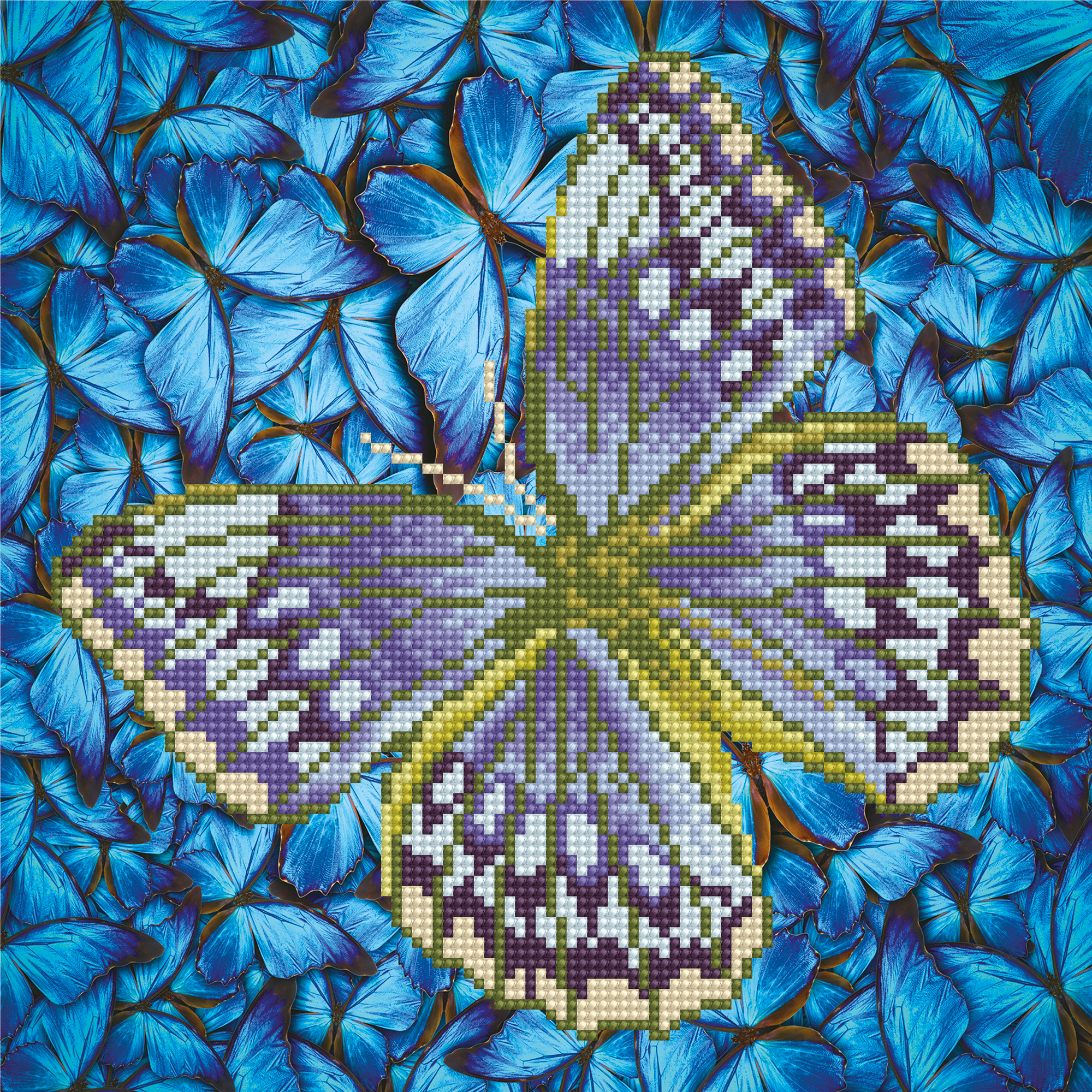 Flutterby  Silver 30,5x30,5 DIAMOND DOTZ