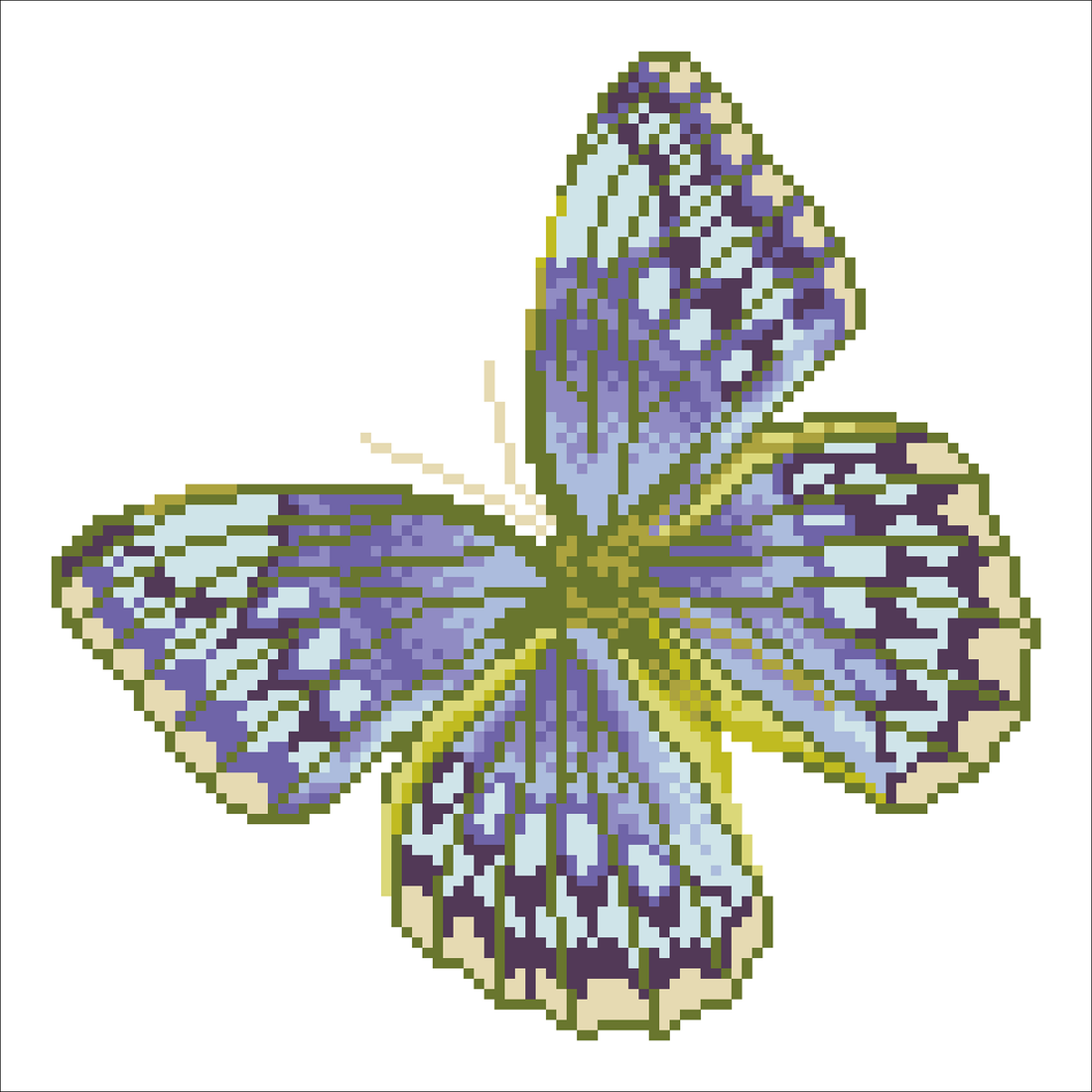 Flutterby  Silver 30,5x30,5 DIAMOND DOTZ