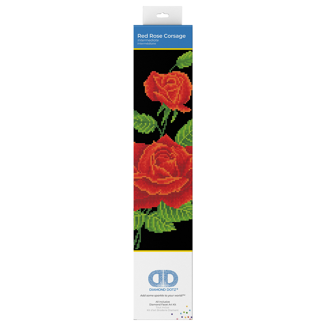 Corsage Rose Rouge 35X50 DIAMOND DOTZ