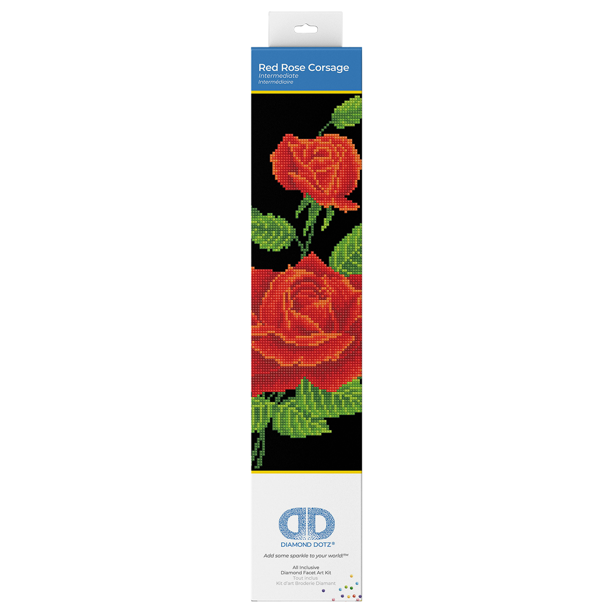 Corsage Rose Rouge 35X50 DIAMOND DOTZ