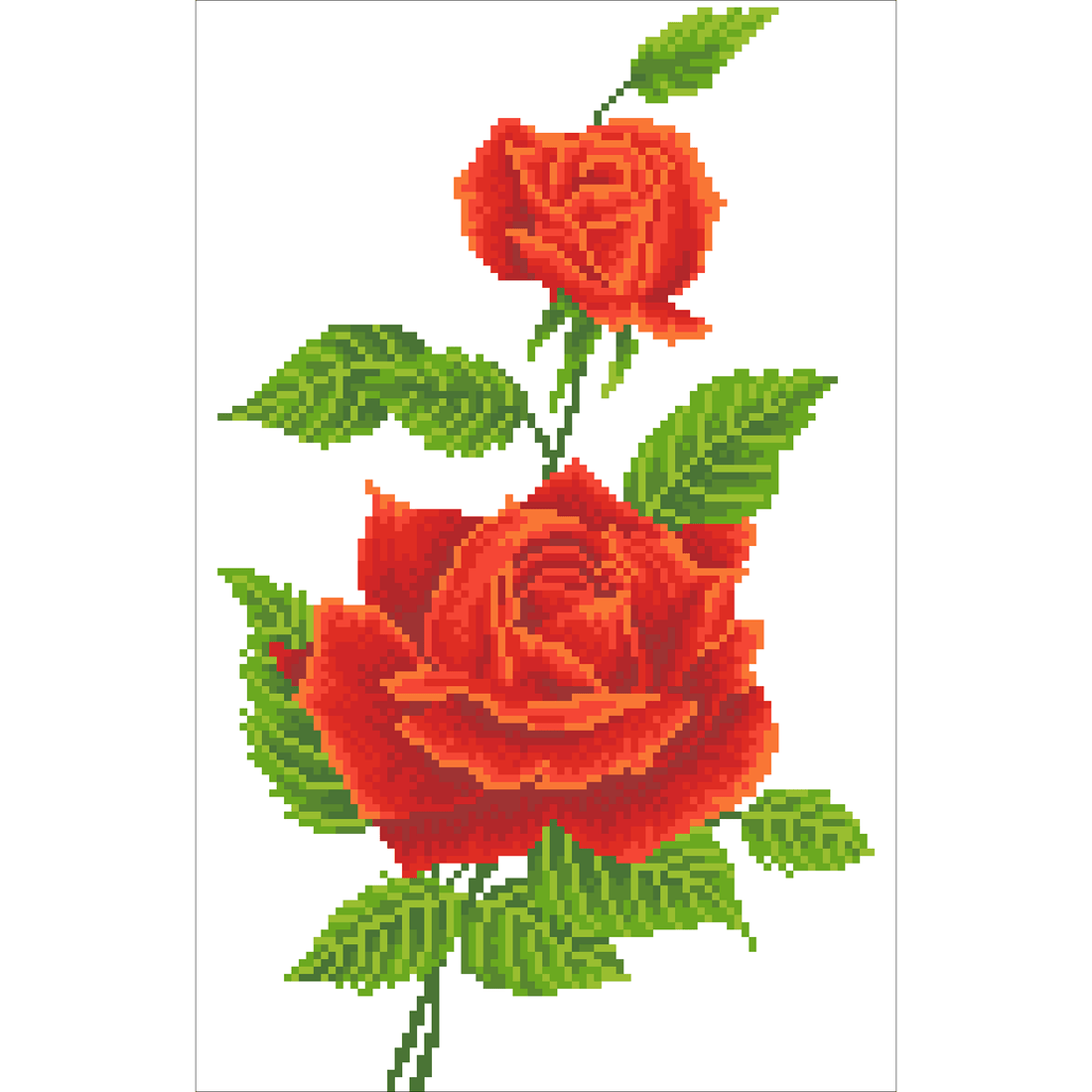Corsage Rose Rouge 35X50 DIAMOND DOTZ
