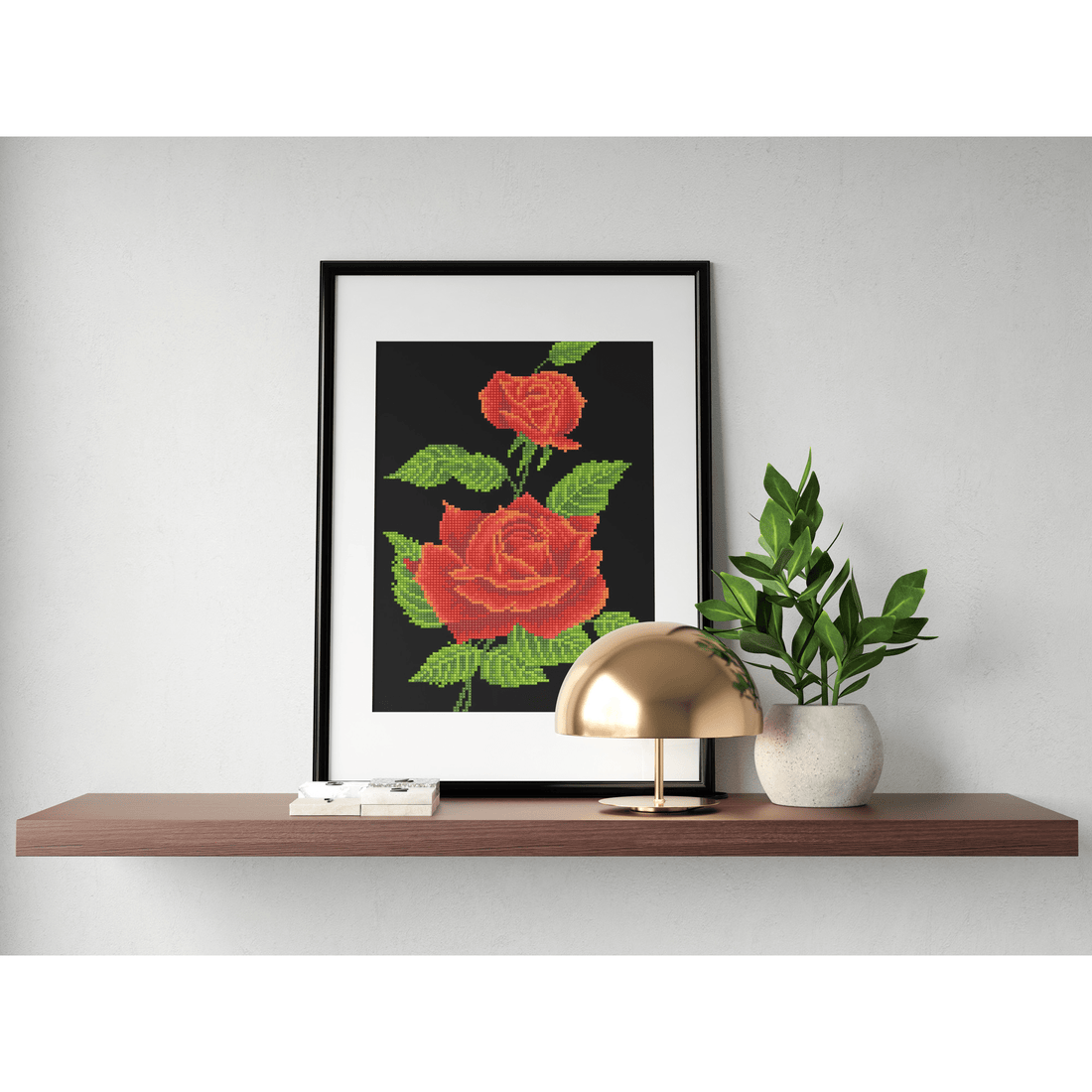 Corsage Rose Rouge 35X50 DIAMOND DOTZ