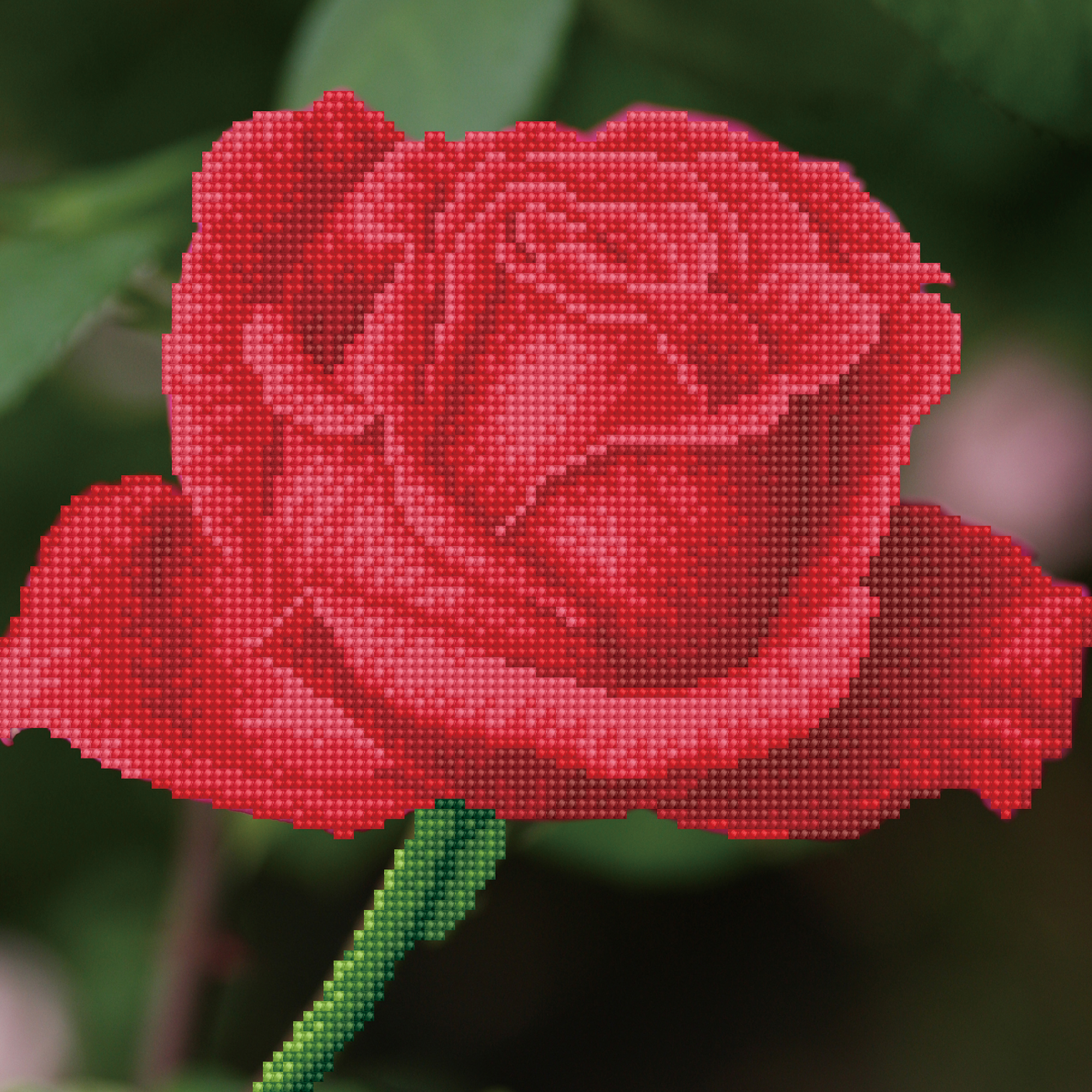 Rose Bud 38.5x38.5 DIAMOND DOTZ