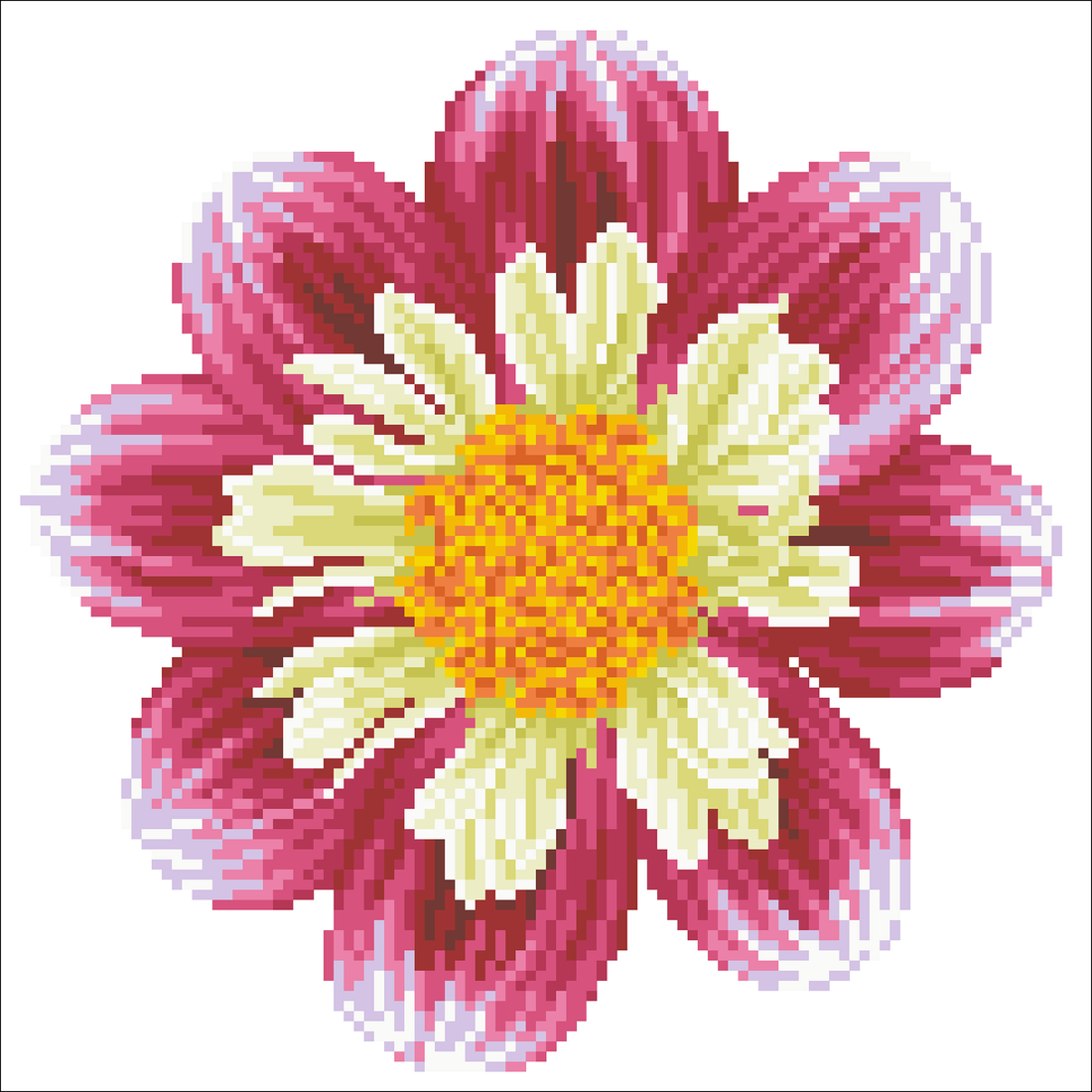 Marguerite par jour 38,5X38,5 DIAMOND DOTZ
