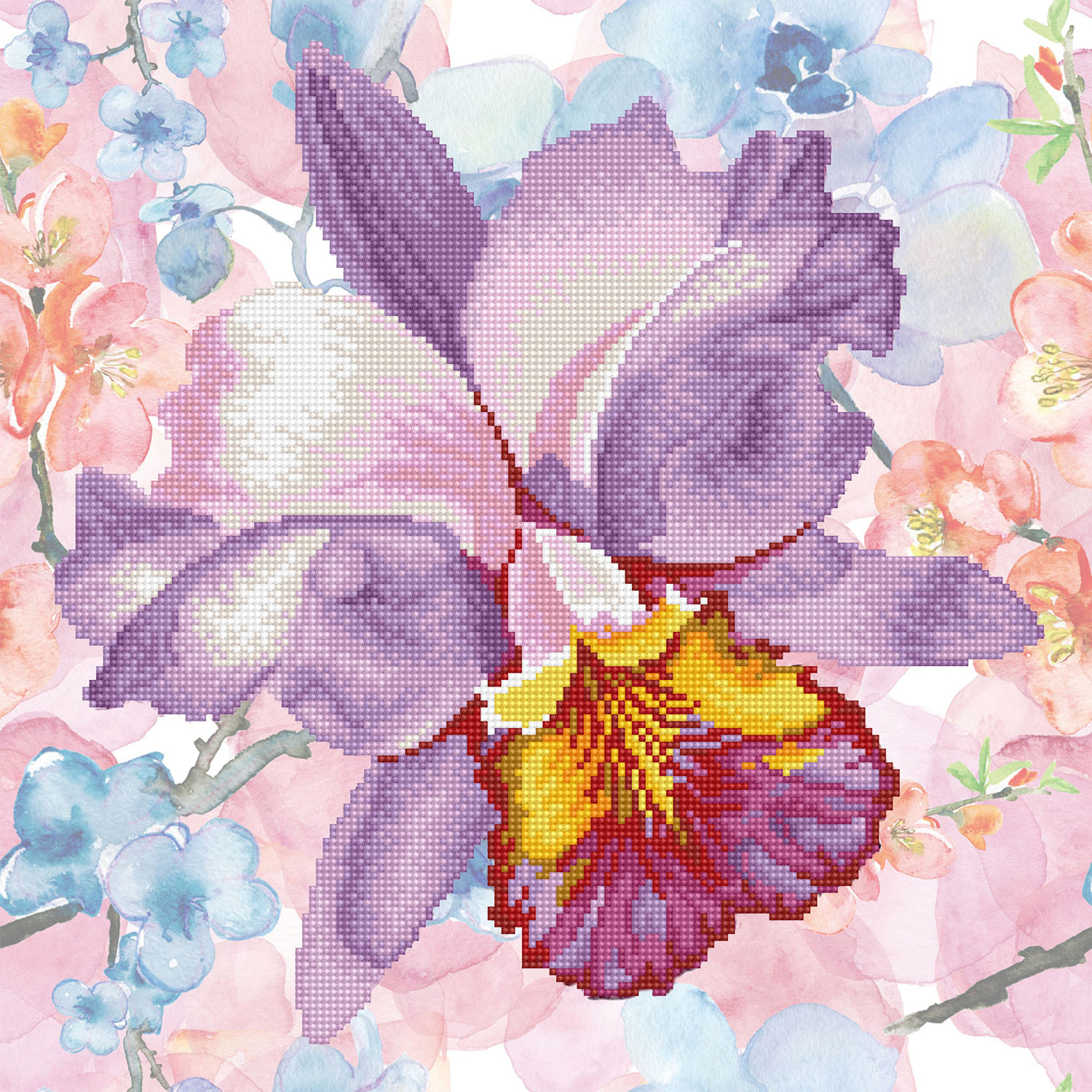Sparkle Garden Mauve 30,5x30,5 DIAMOND DOTZ