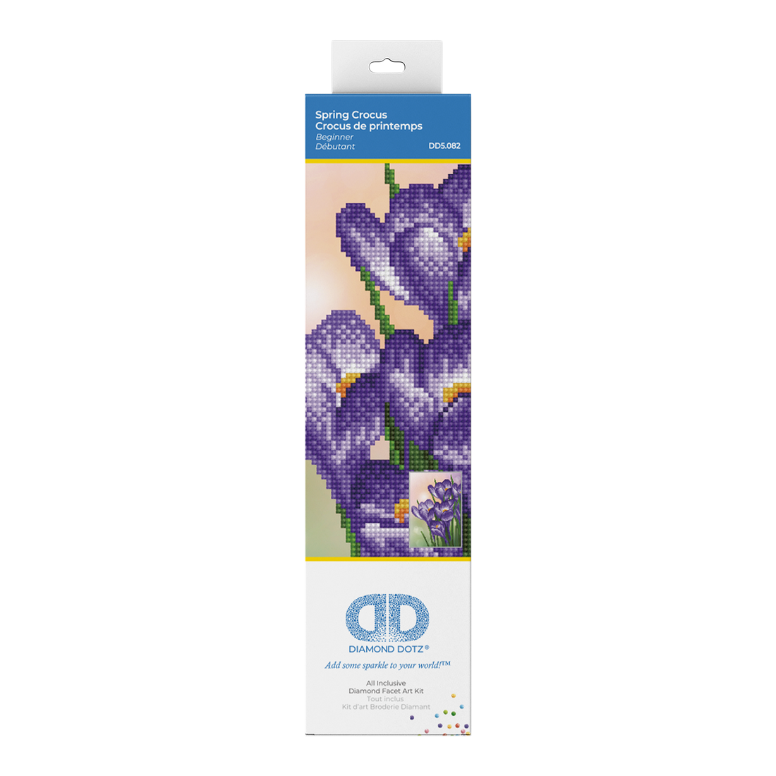 CROCUS DE PRINTEMPS (12.6" x 8.66" x 32cm x 22xm) DIAMOND DOTZ