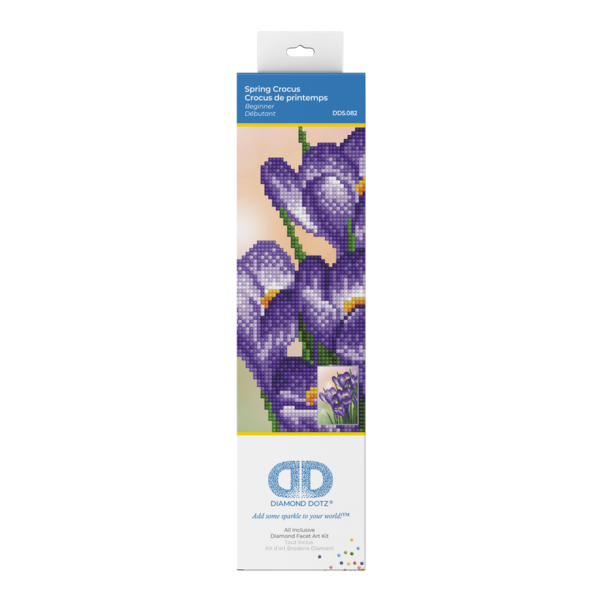 CROCUS DE PRINTEMPS (12.6" x 8.66" x 32cm x 22xm) DIAMOND DOTZ