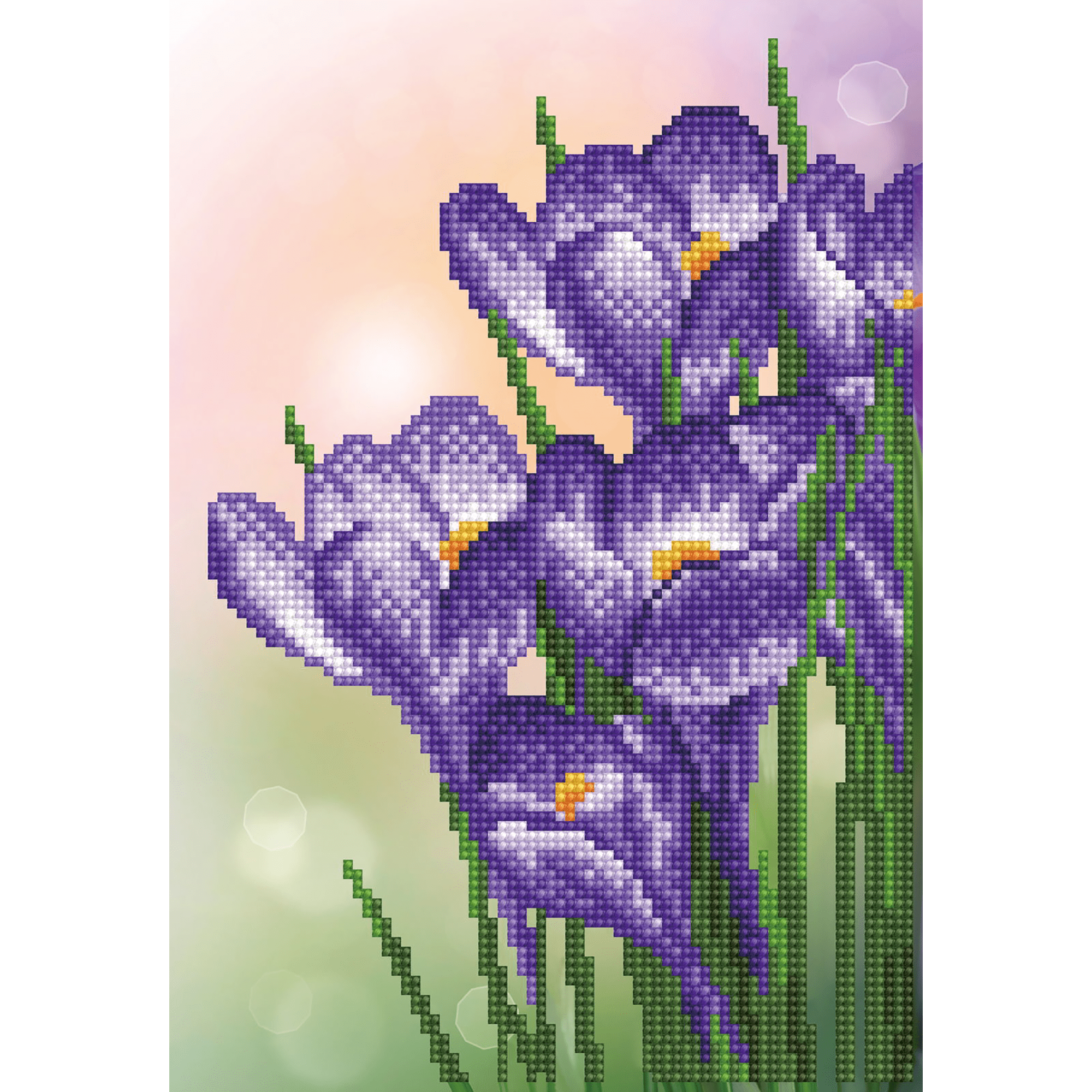 CROCUS DE PRINTEMPS (12.6" x 8.66" x 32cm x 22xm) DIAMOND DOTZ
