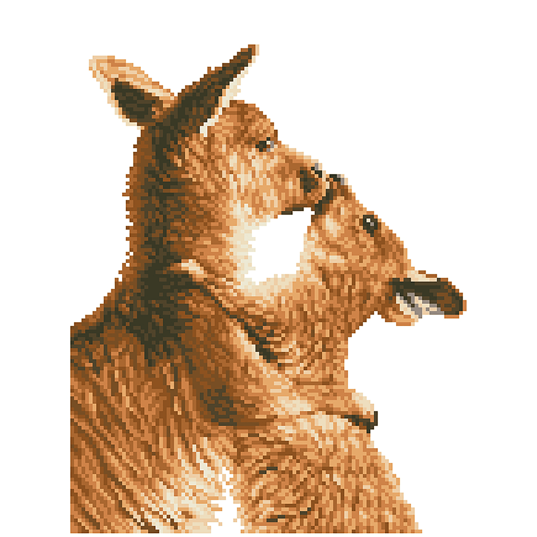 Embrasser des Kangas 39X49 DIAMOND DOTZ