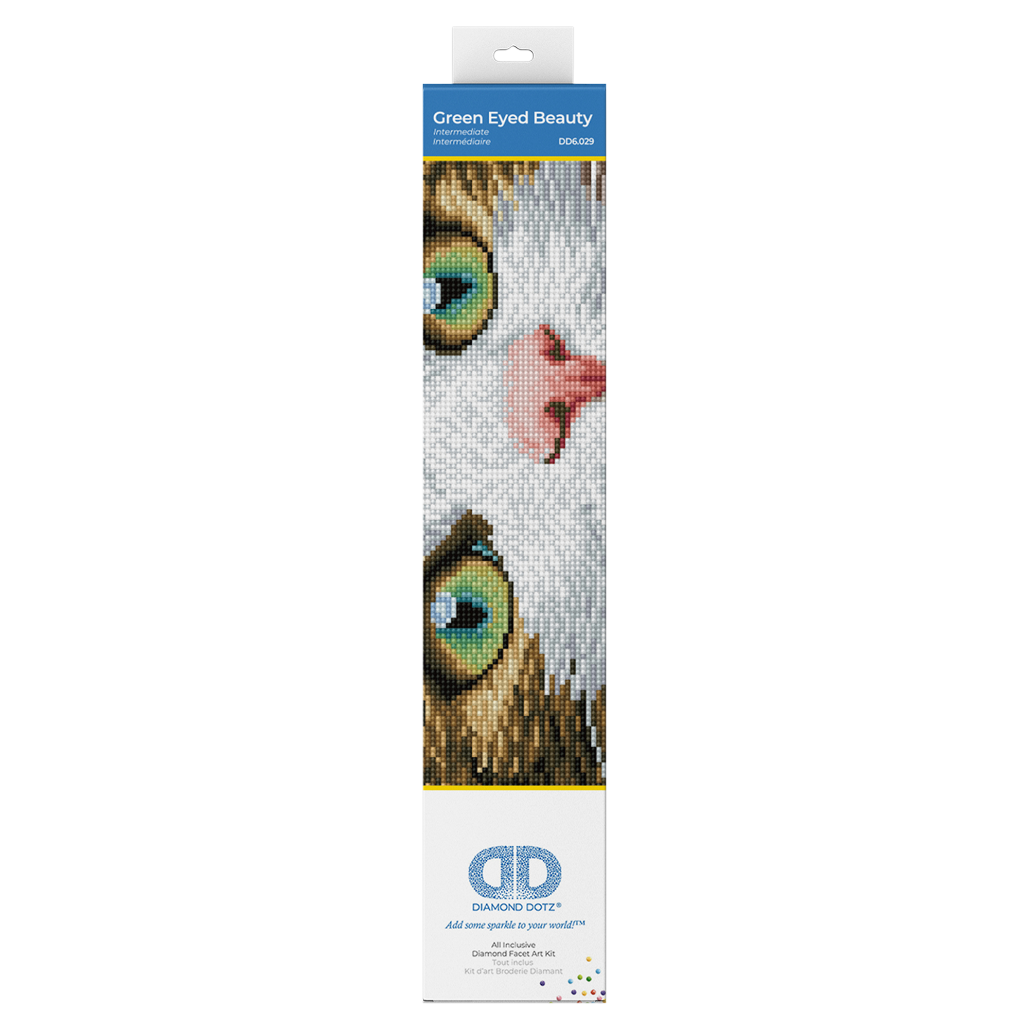 BEAUTÉ AUX YEUX VERTS (11.81" x 11.81" - 30cm x 30cm) DIAMOND DOTZ