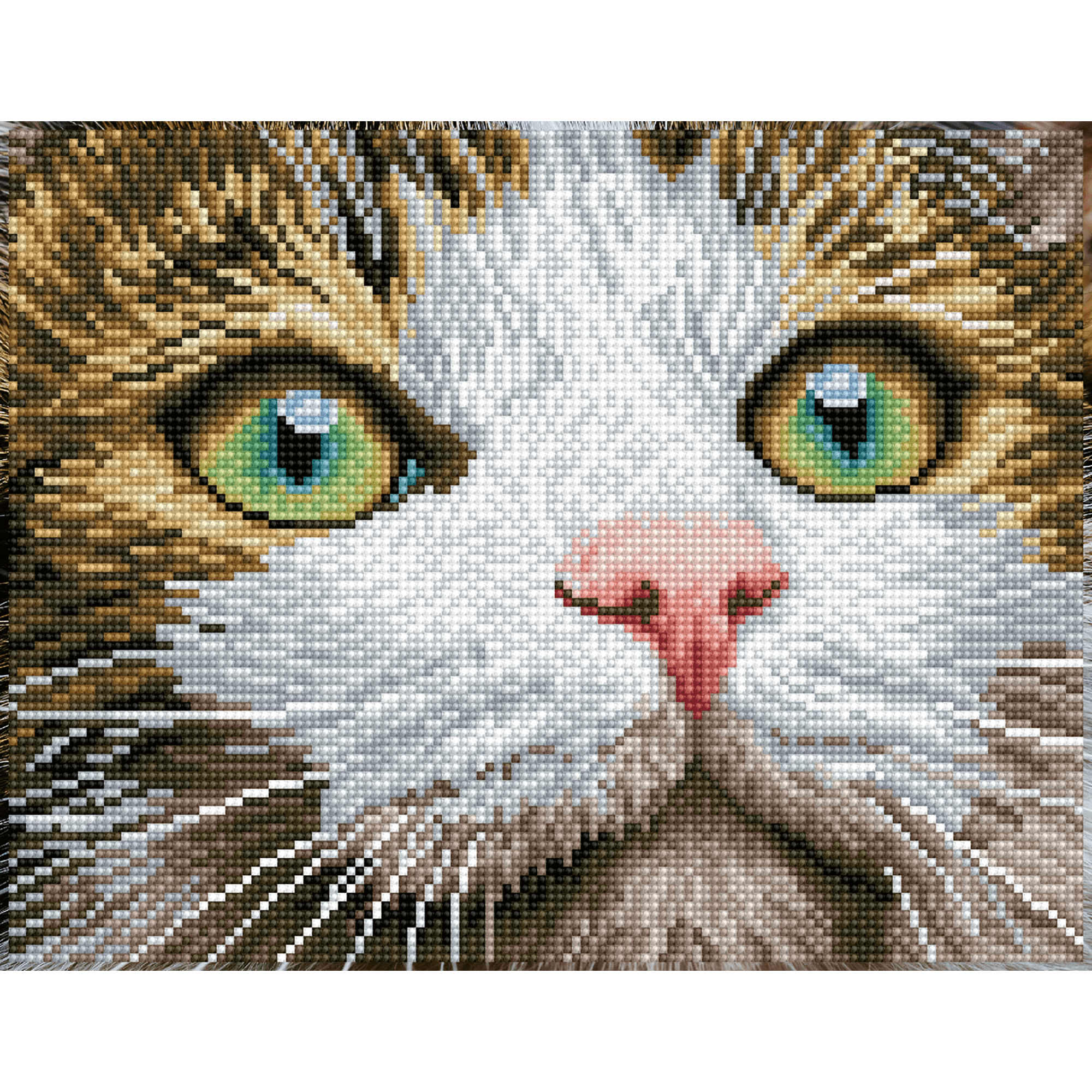 BEAUTÉ AUX YEUX VERTS (11.81" x 11.81" - 30cm x 30cm) DIAMOND DOTZ