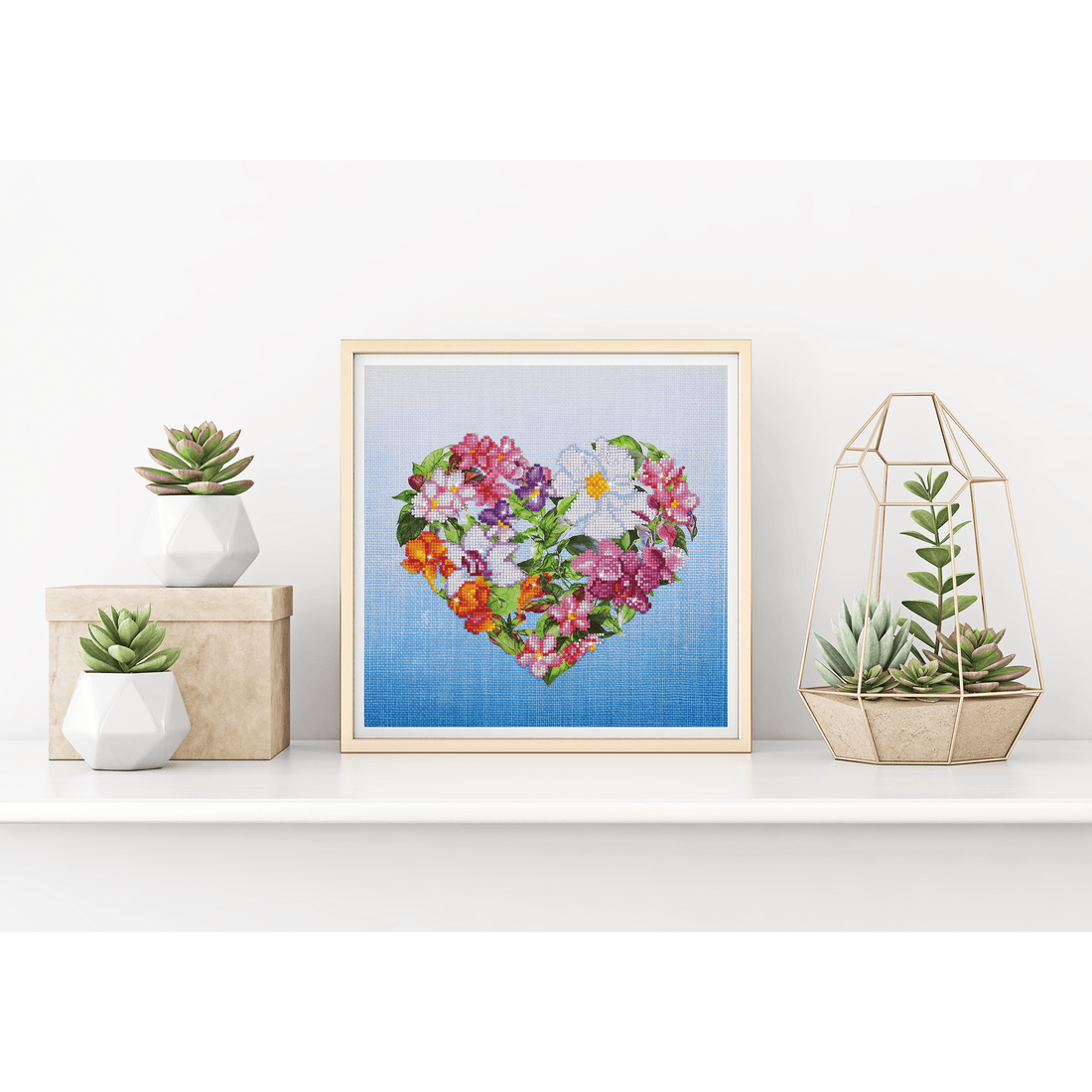 Coeur Fleur 44,5X44,5 DIAMOND DOTZ